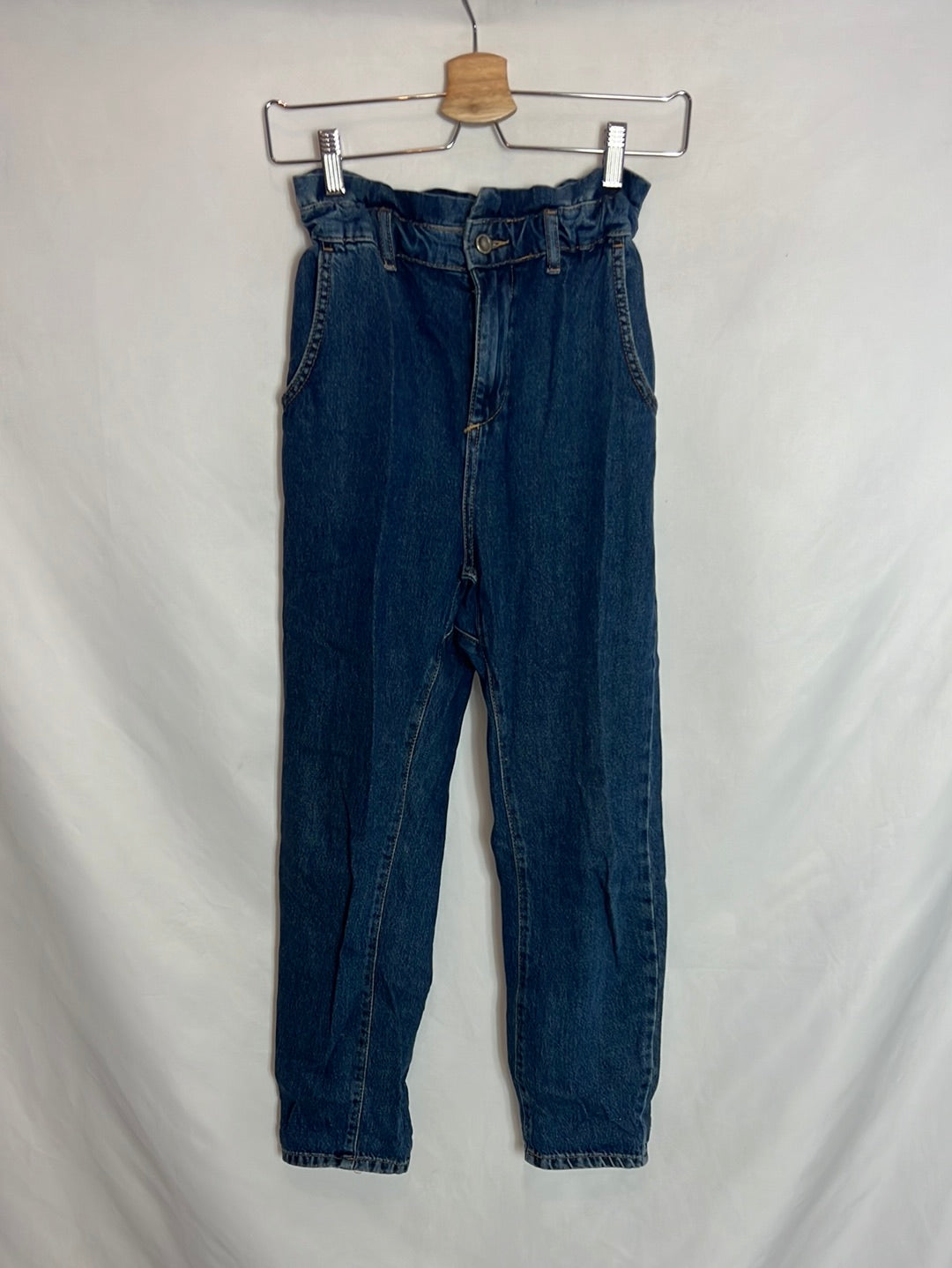 ZARA. Pantalón slouchy azul T.32