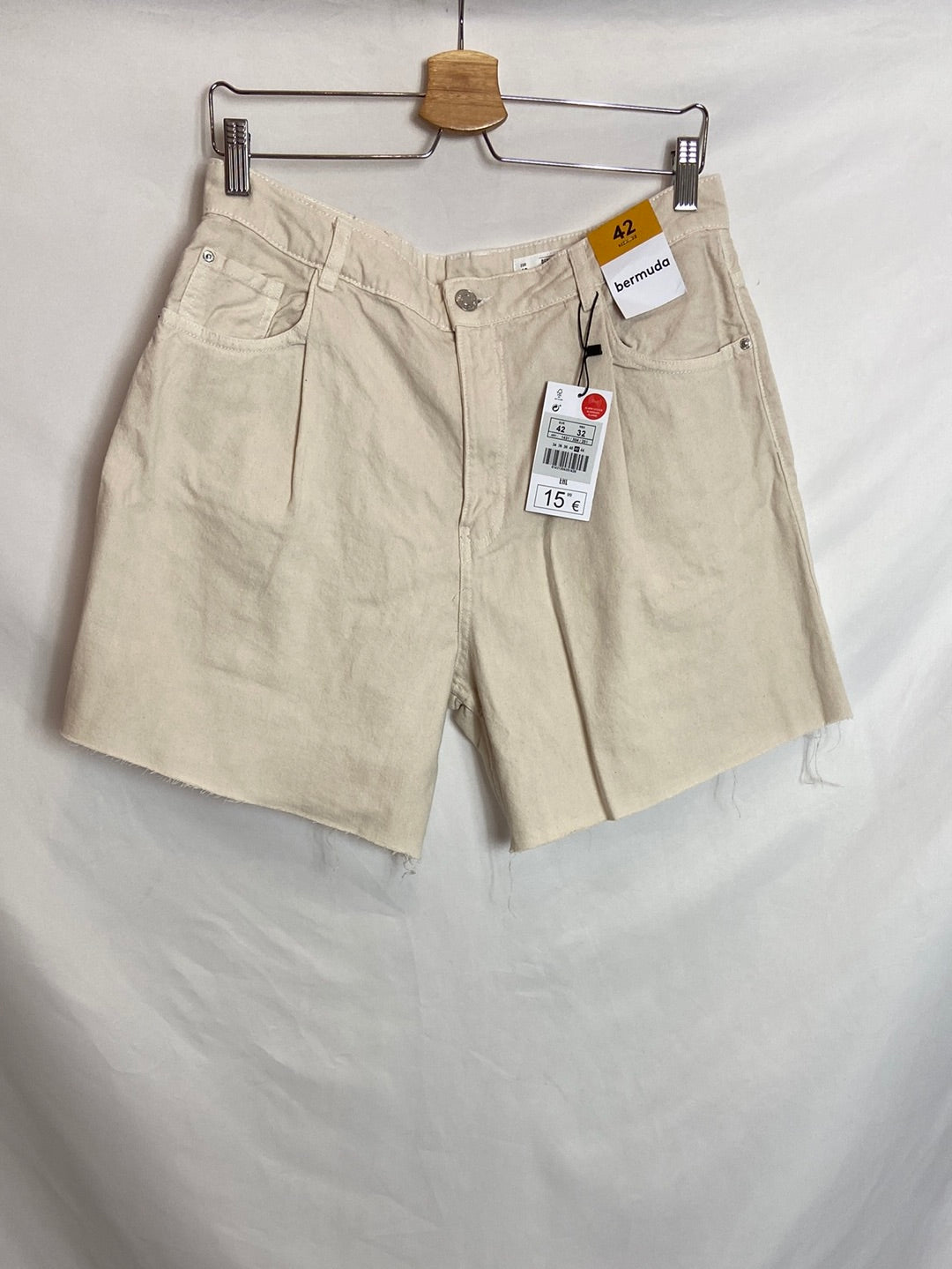 LEFTIES. Bermuda denim beige T.42