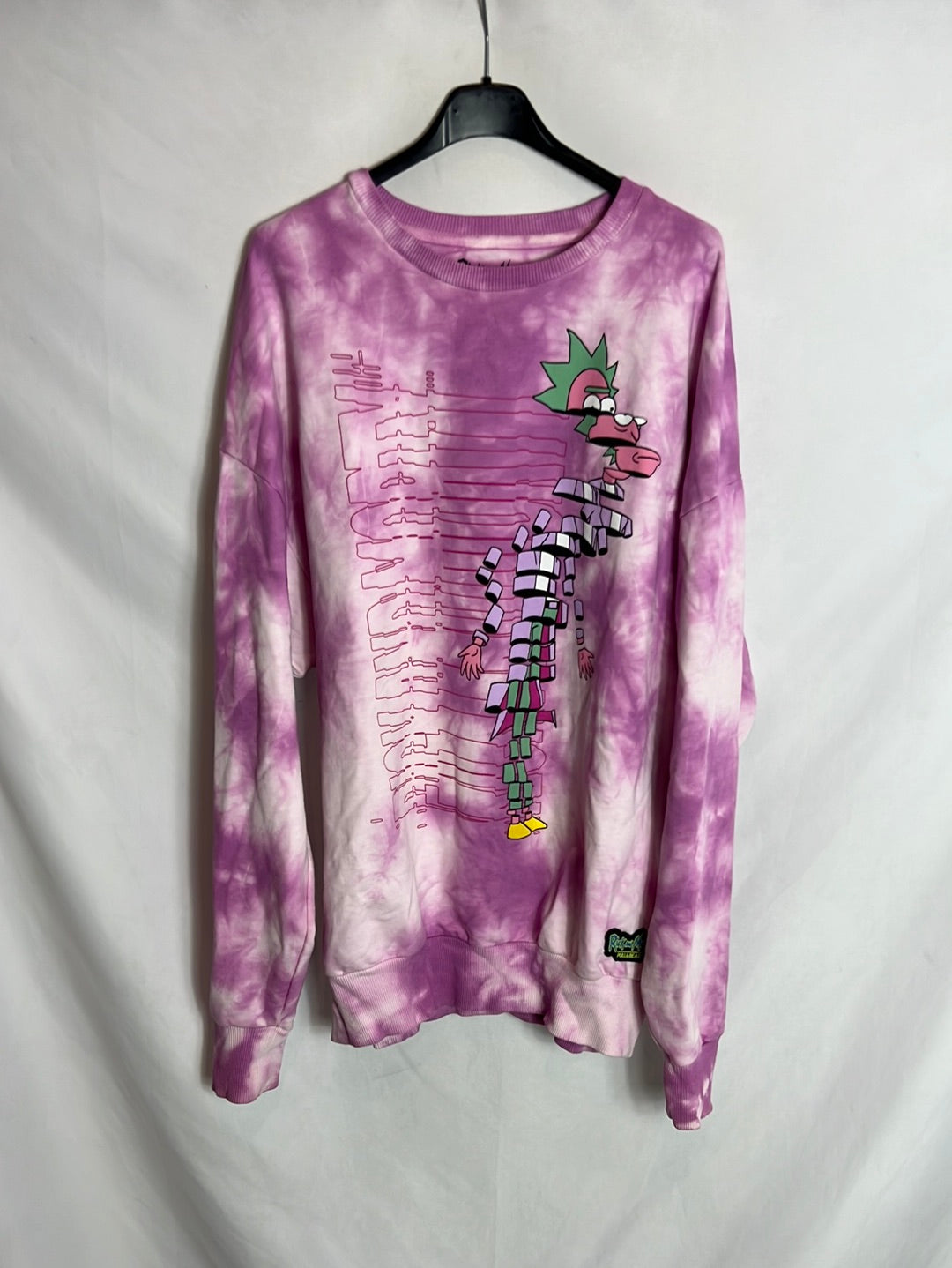 PULL&BEAR . Sudadera tie dye dibujo. T L