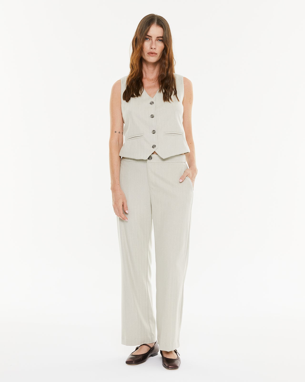 Pantalón traje espiga