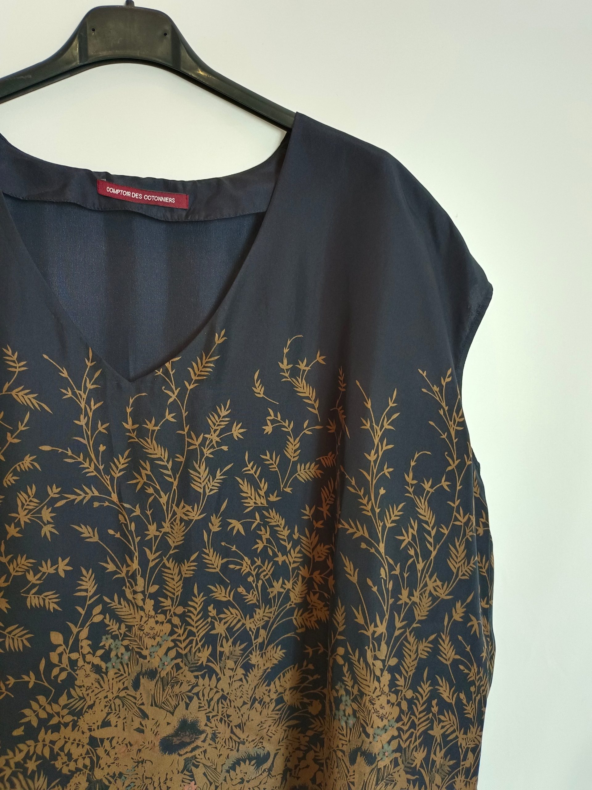 COMPTOIR DES COTONNIERS. Blusa azul oversized T.2(m)