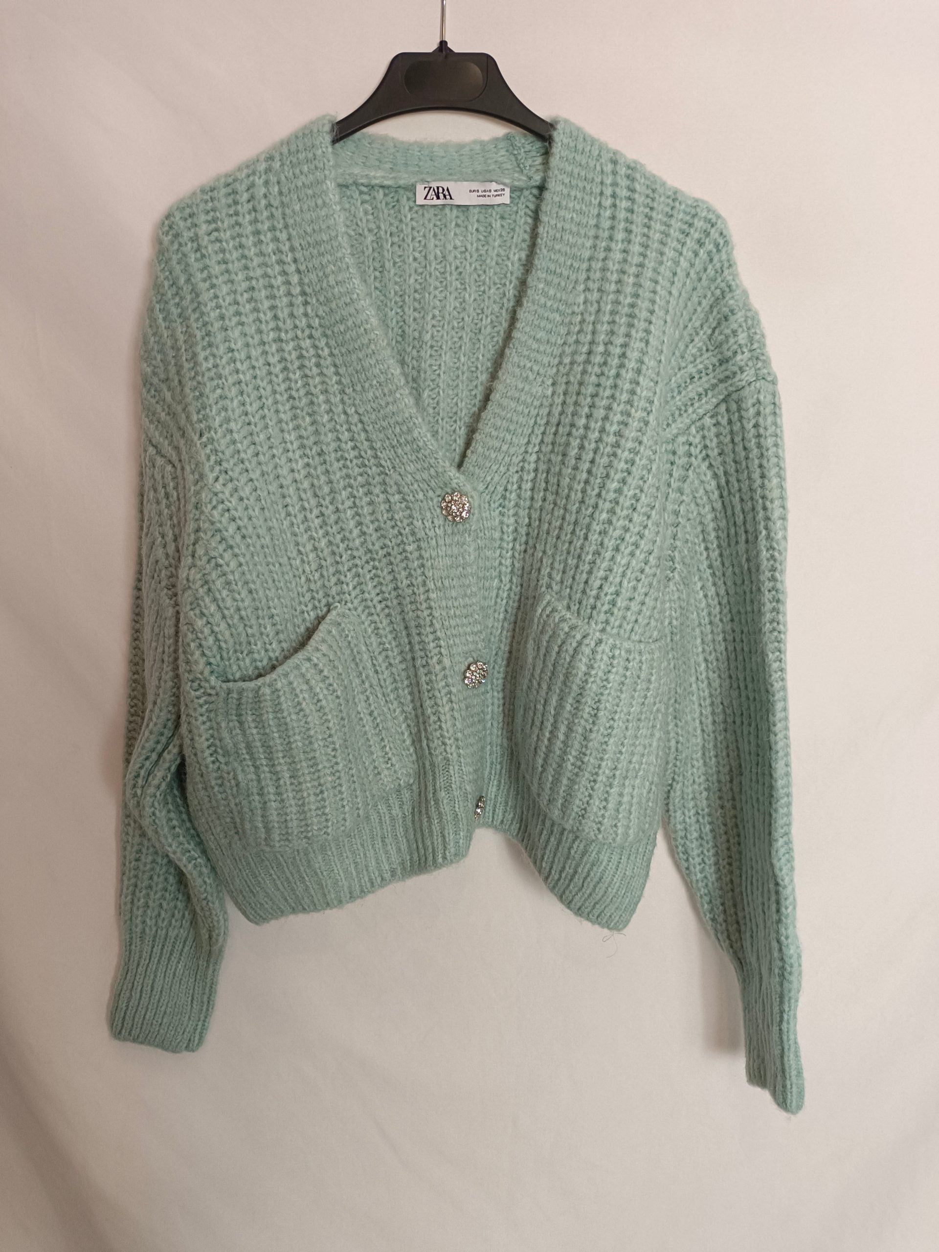 ZARA. Jersey azul botones T.s