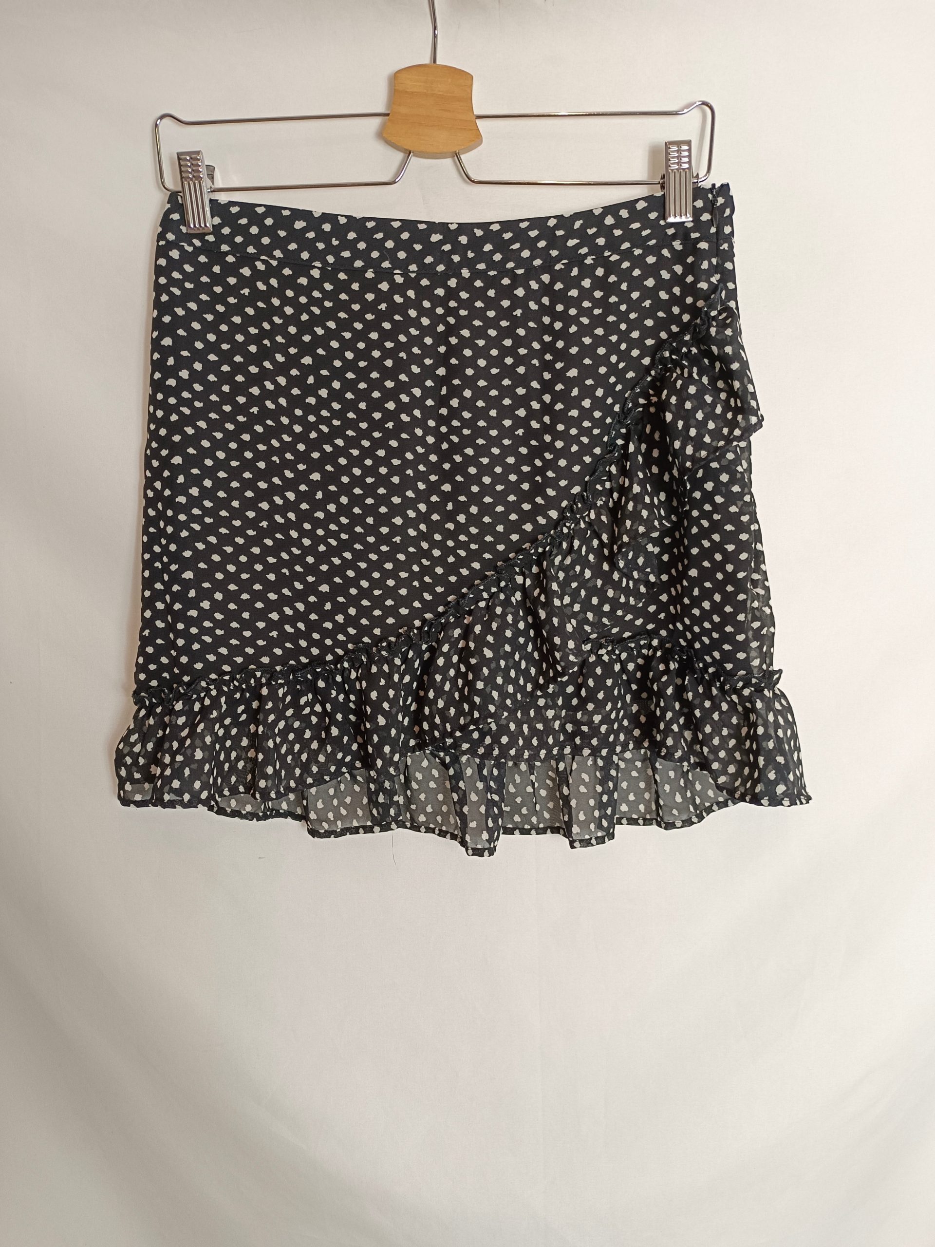 LEFTIES. Falda negra topos T.m