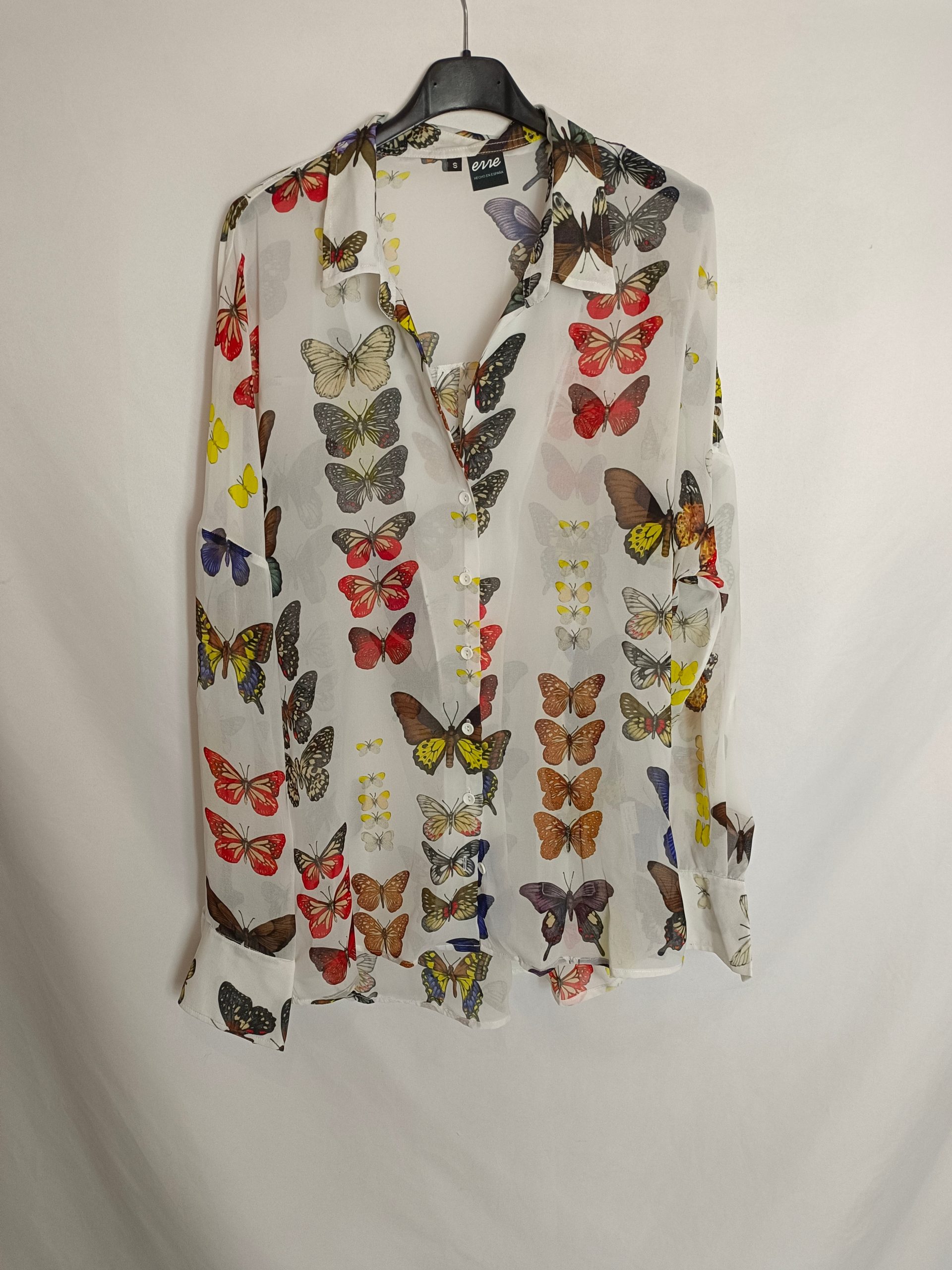ERRE. Blusa banca mariposa T.s