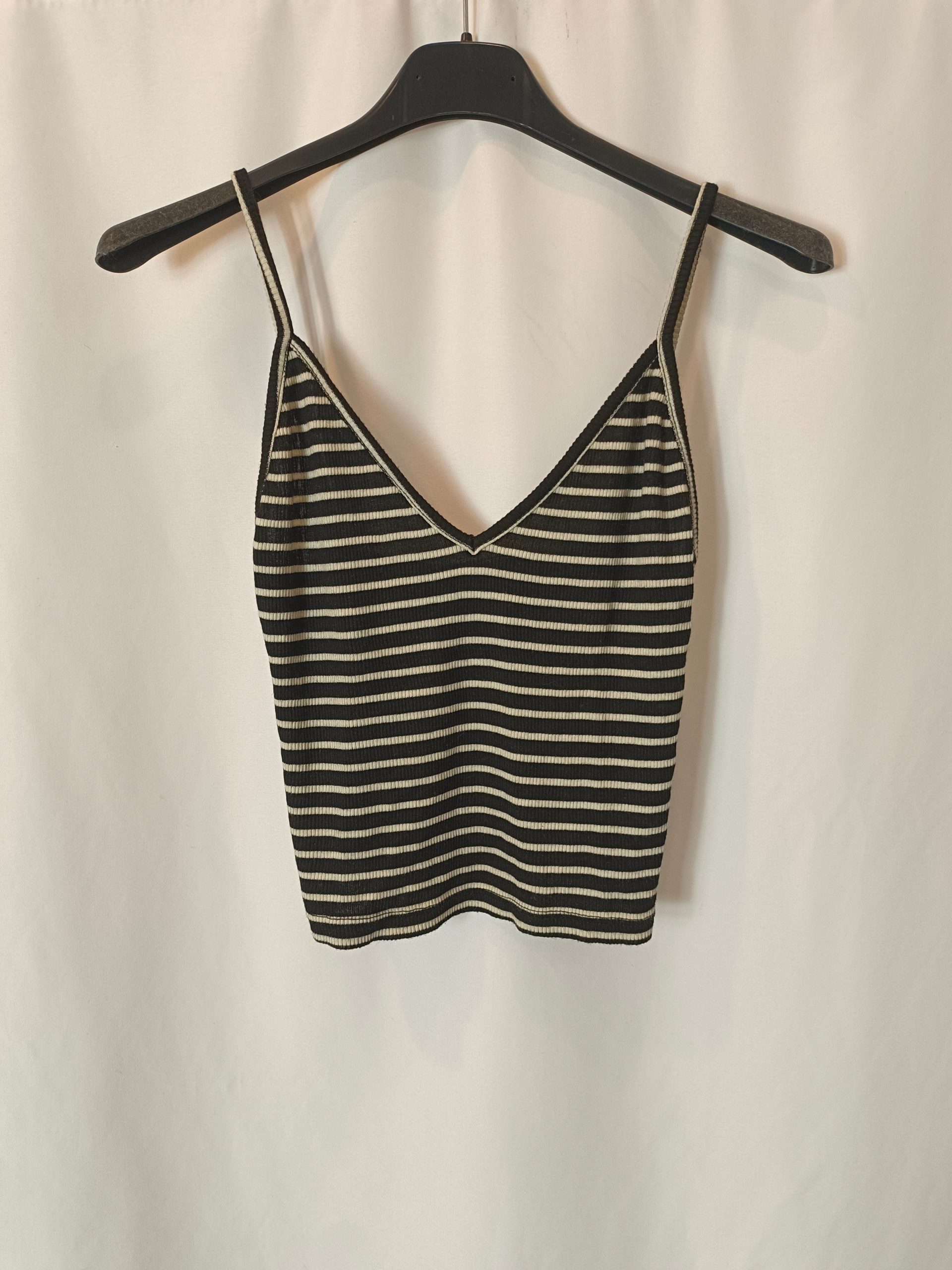 BRANDY MELVILLE. croptop azul rayas canalé T.S