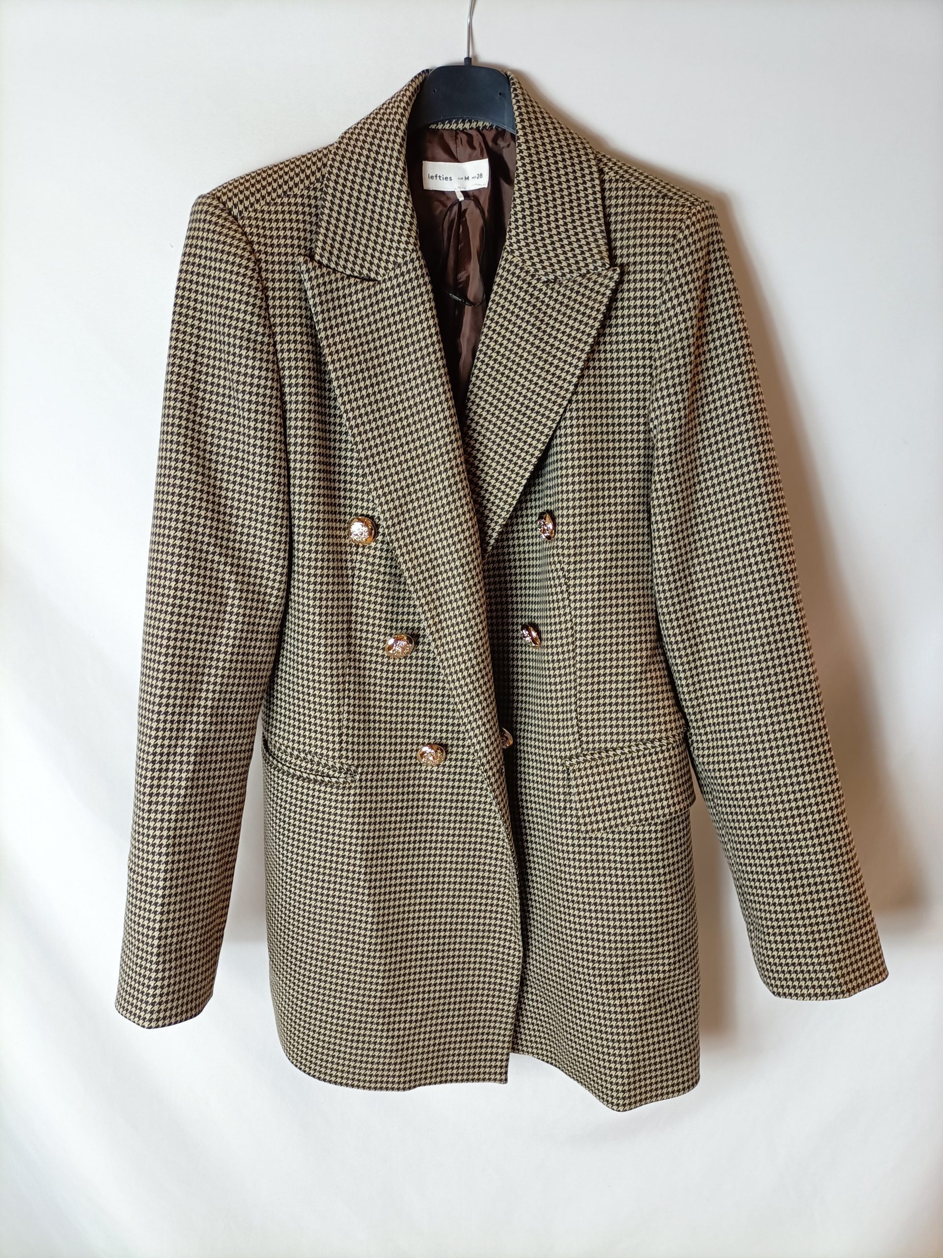 LEFTIES. Abrigo/blazer pata de gallo T.m