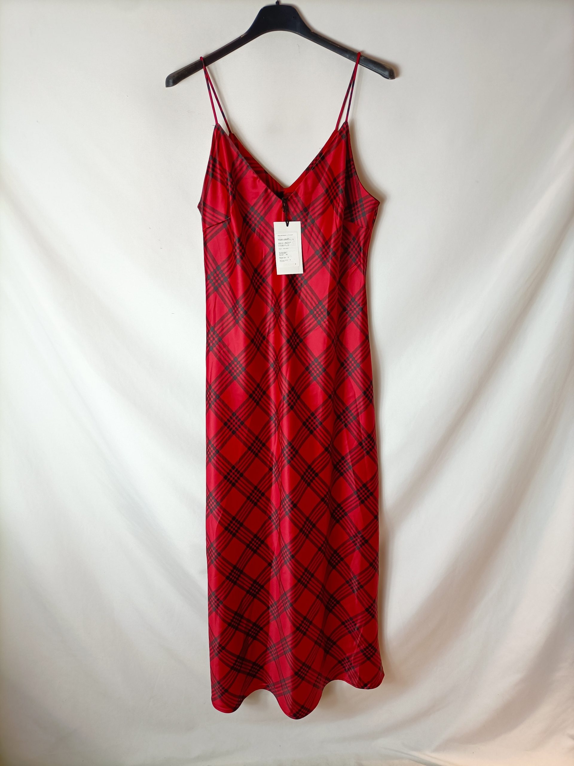 BEFREE. Vestido rojo cuadros Tu(m)