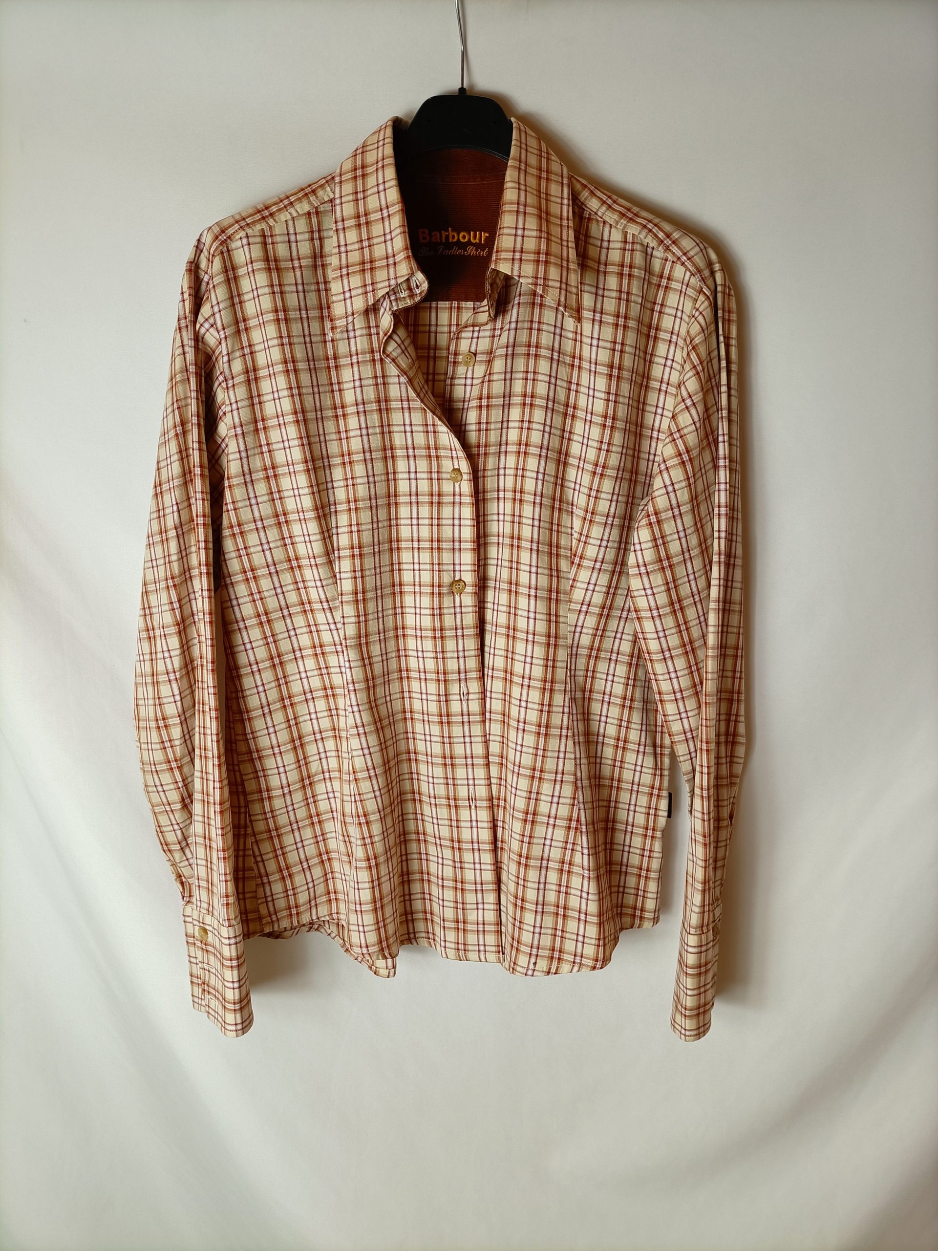 BARBOUR. Camisa cuadros cuello pana. T 44