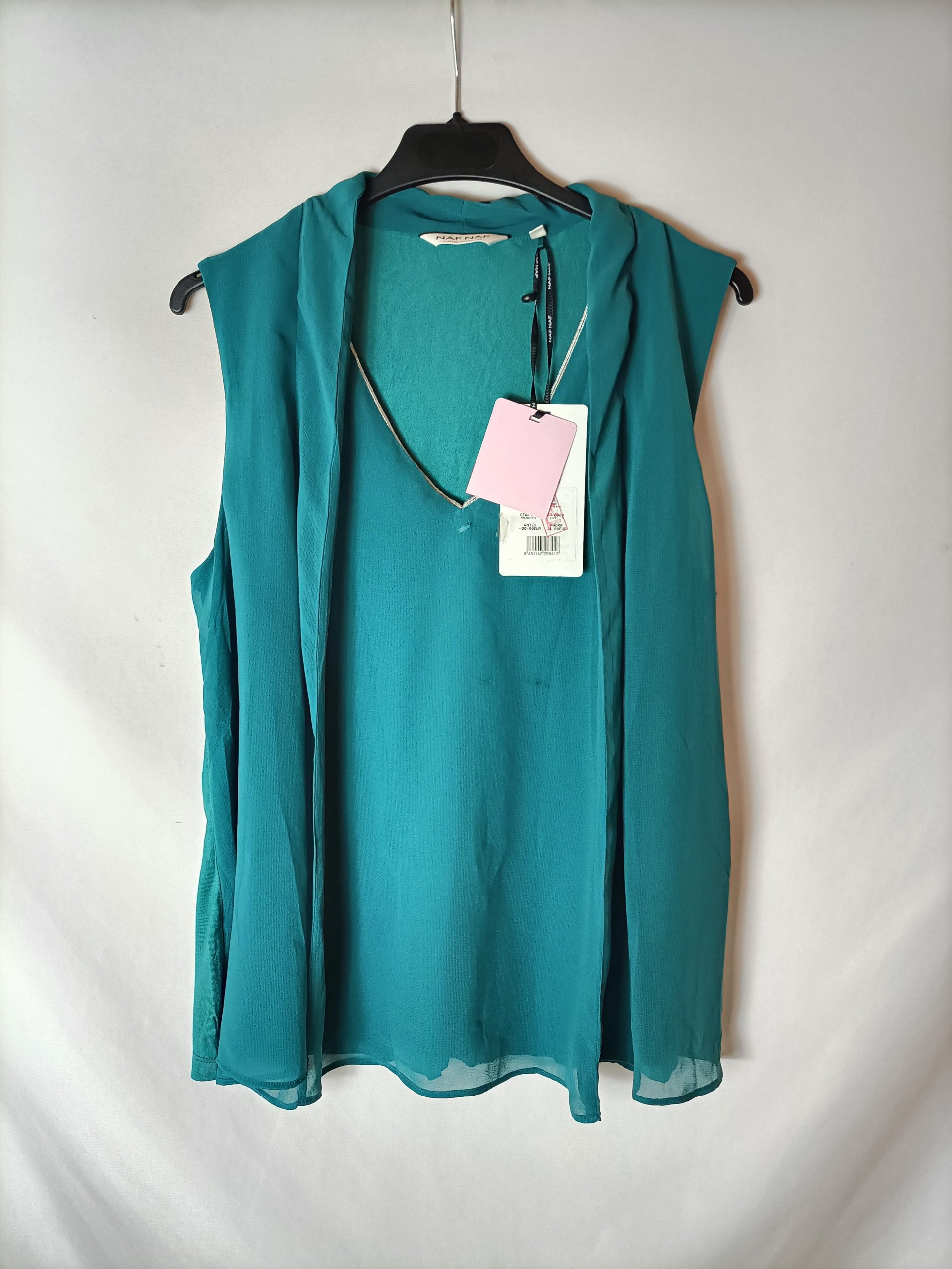NAFNAF. Top verde detalle T.m (tara)