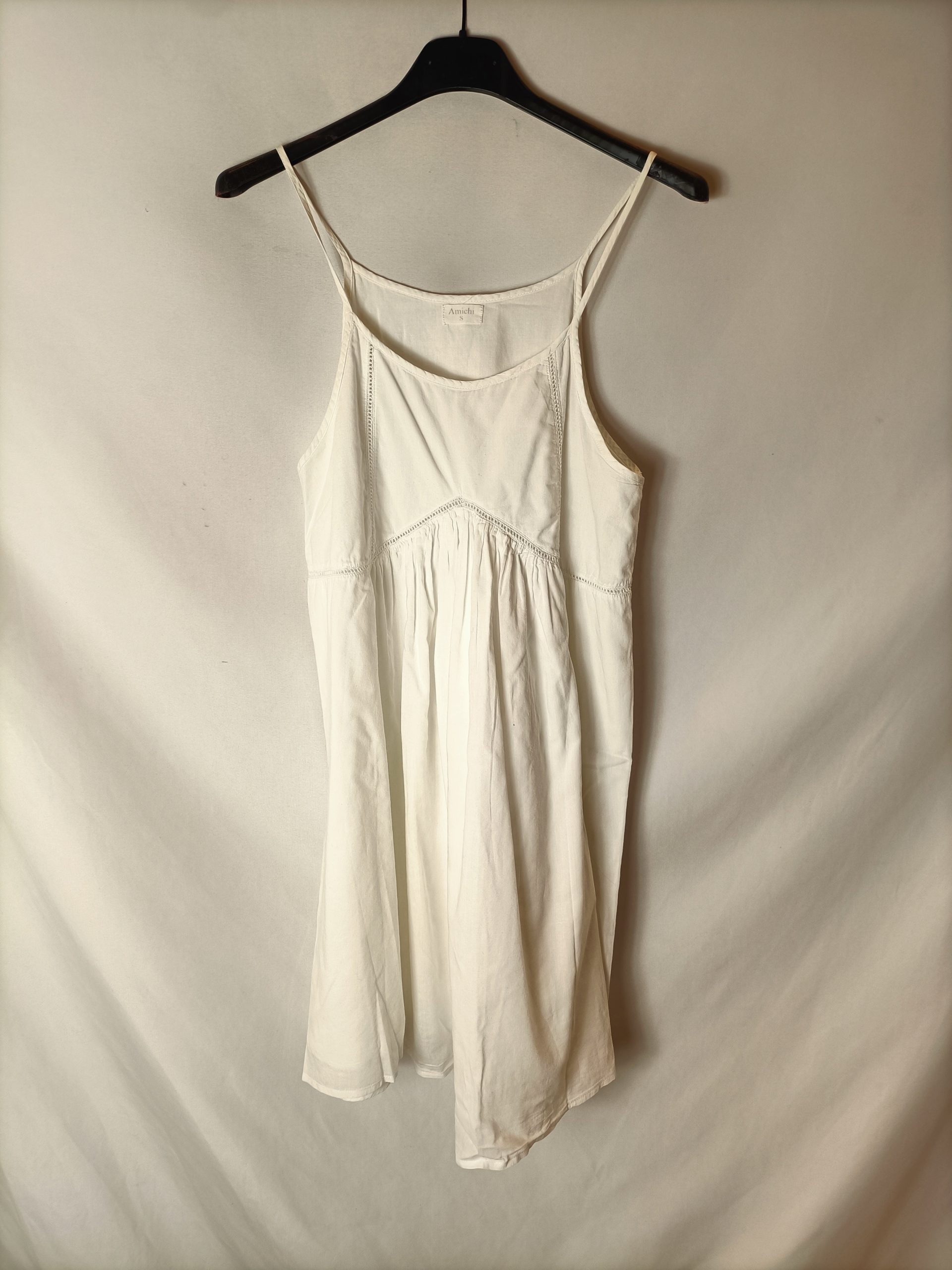 AMICHI. Vestido corto blanco. T S