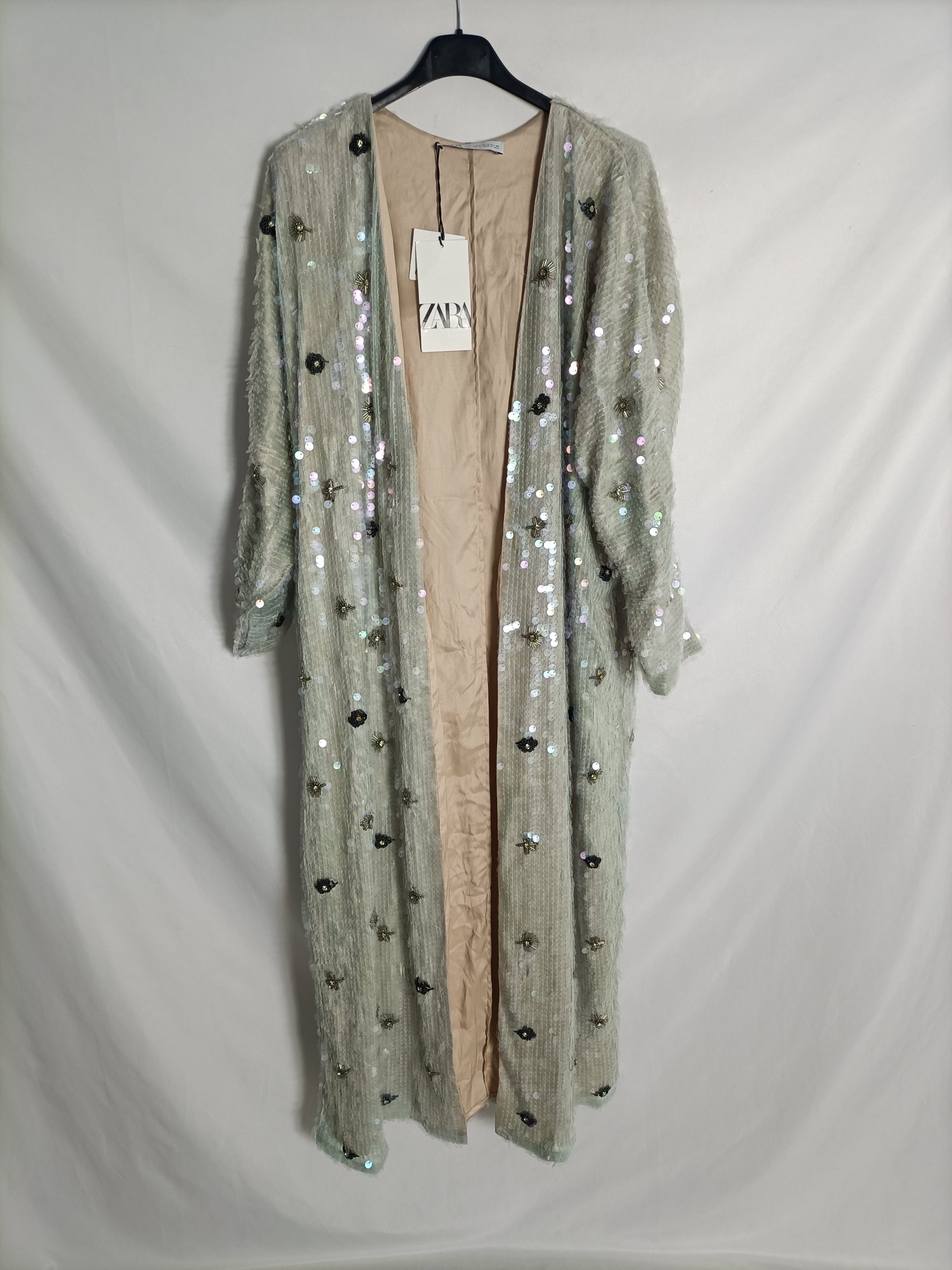 ZARA. Kimono lentejuelas T.s