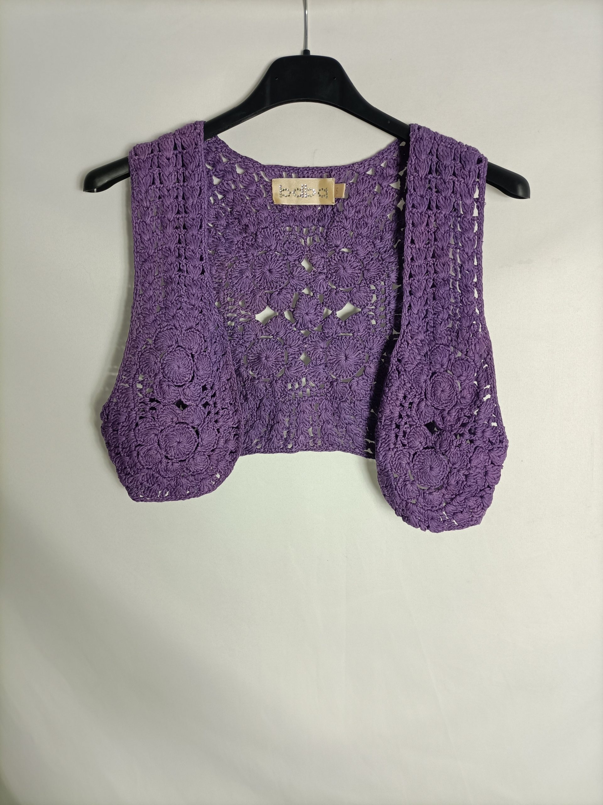 BDBA. Chaleco morado croché T.s