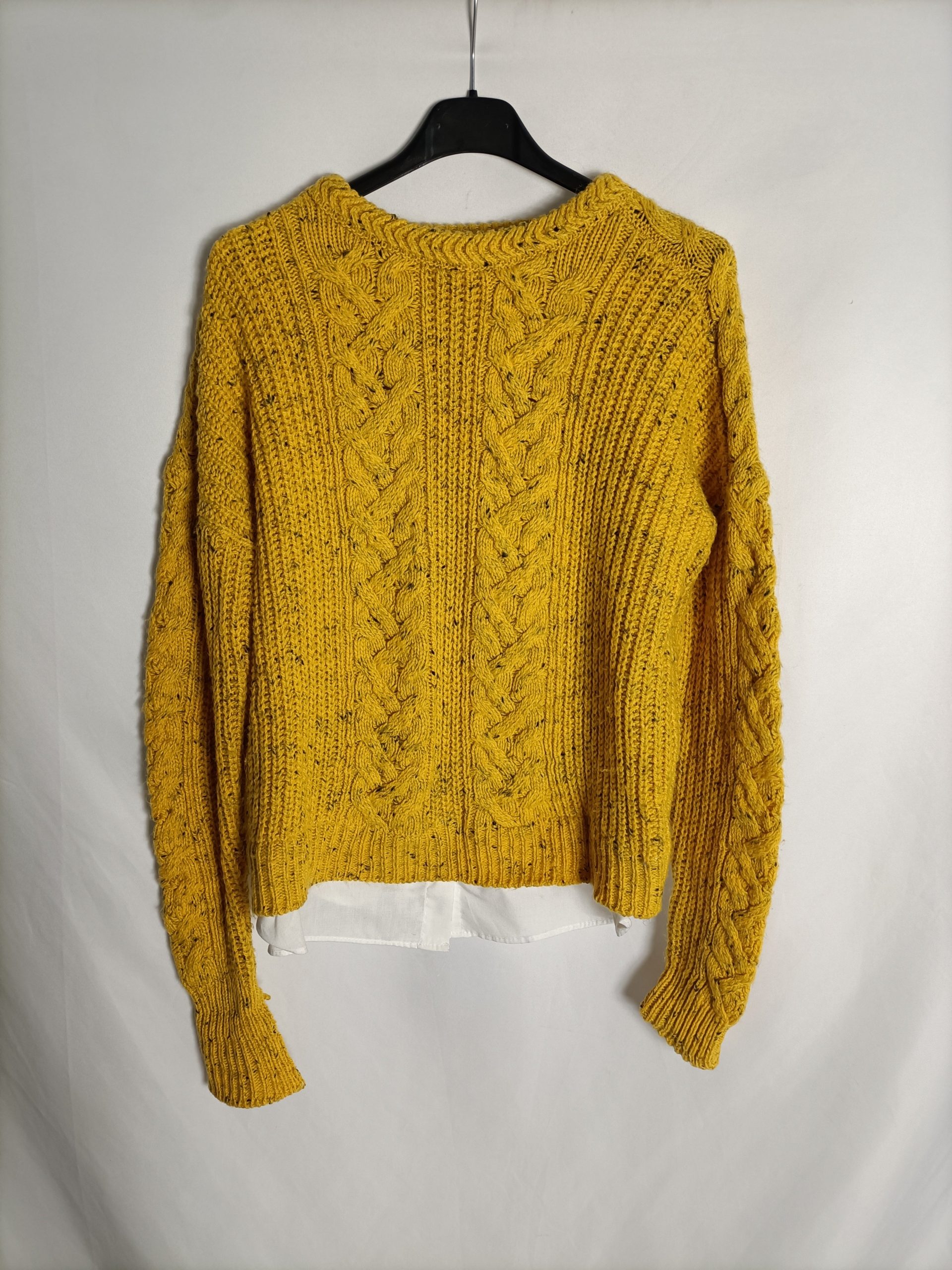 PRIMARK. Jersey mostaza jaspeado T.38