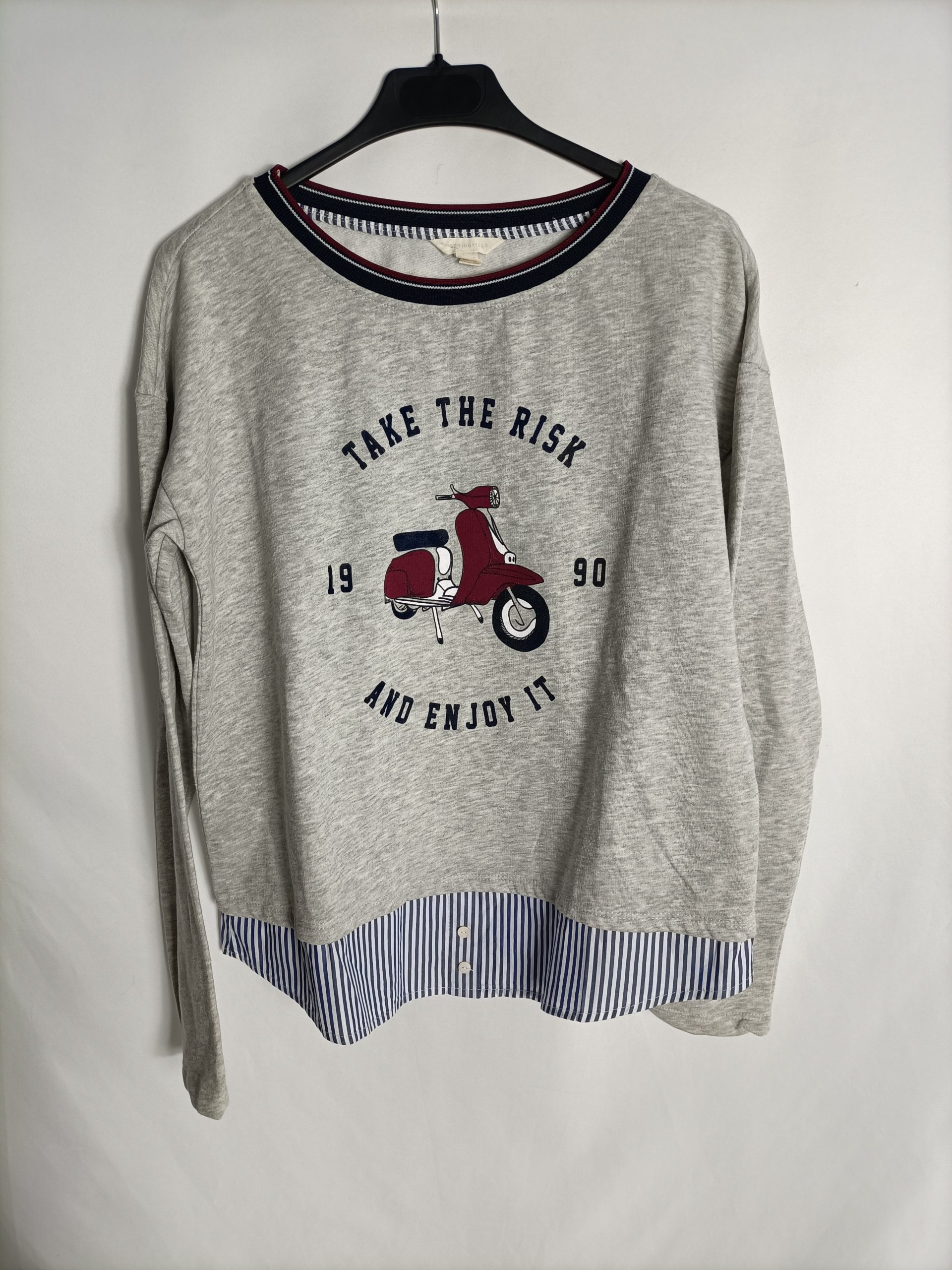 SRPINGFIELD. Sudadera gris moto T.m