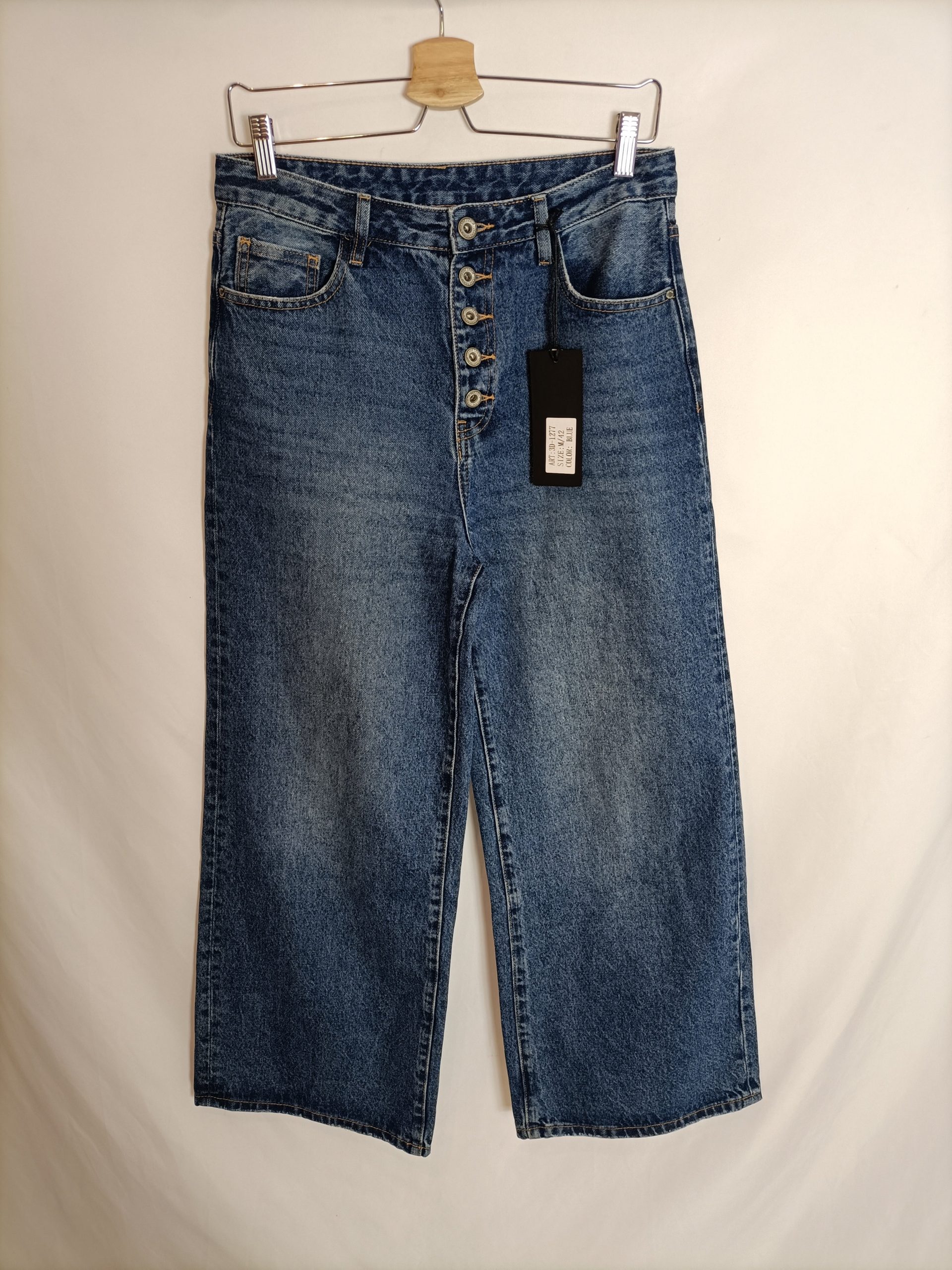 3D DENIM. Pantalón denim botones T.m/42