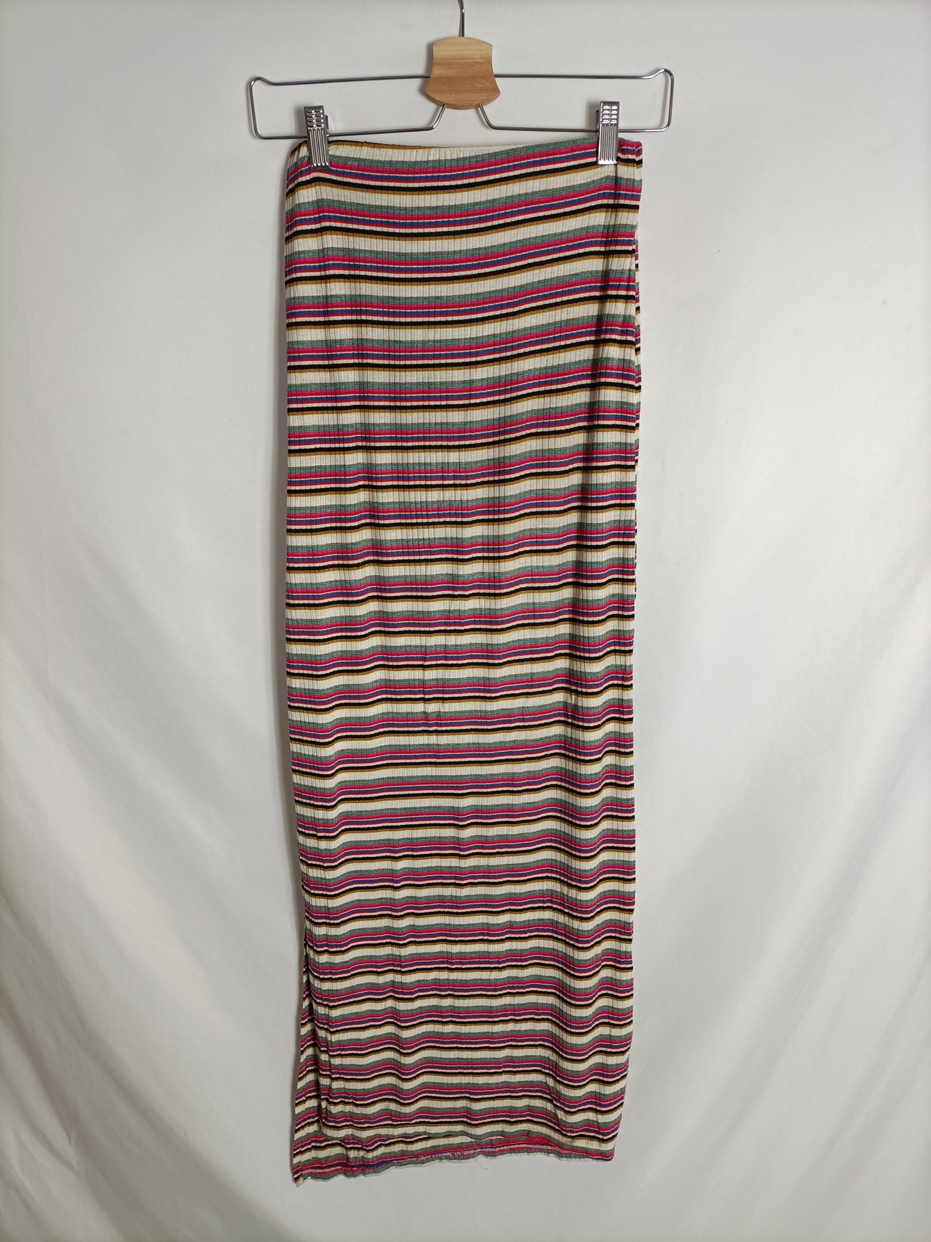 OTRAS. Falda larga rayas multicolor t.S