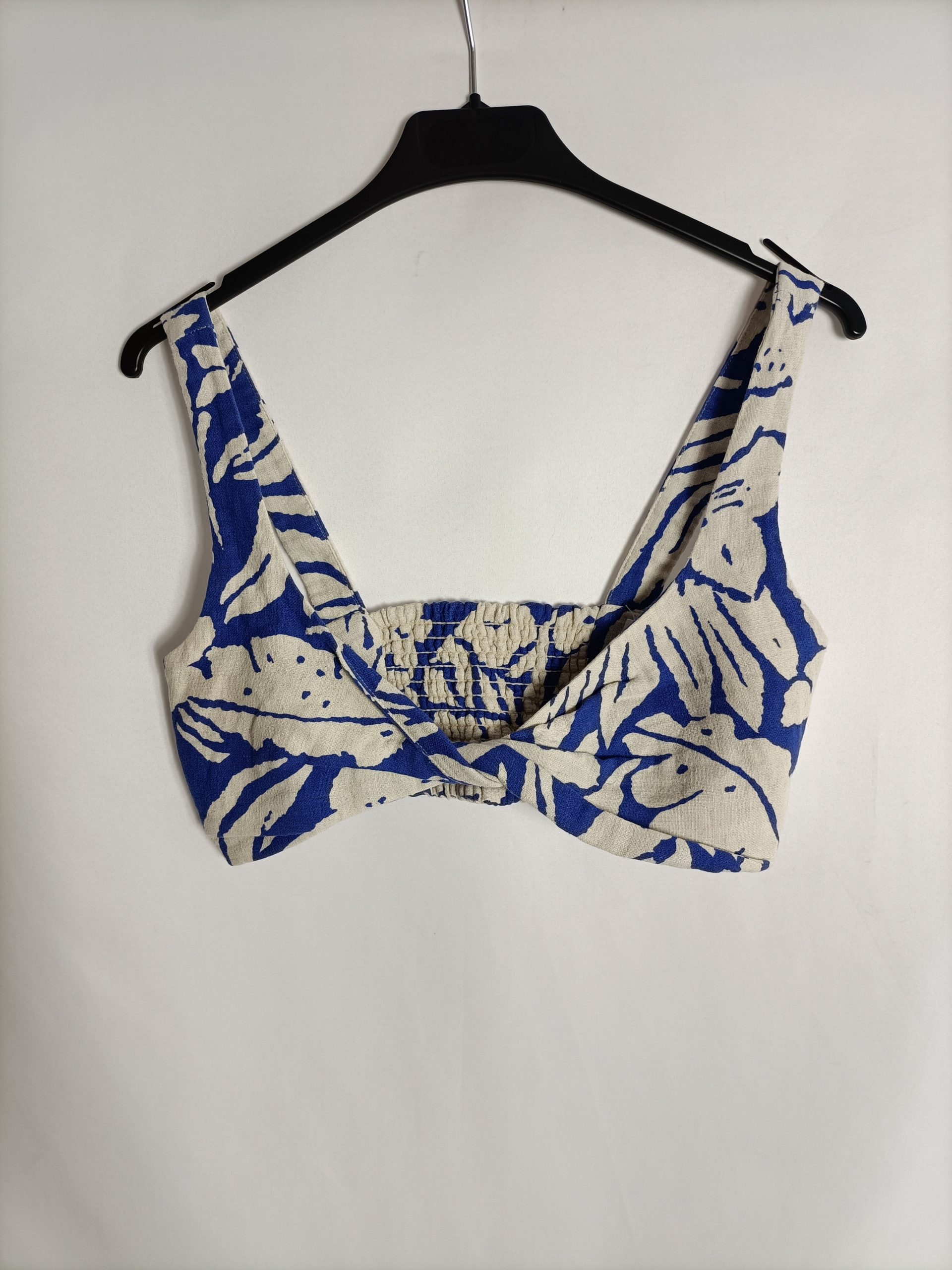 OYSHO. Croptop lino estampado T.s