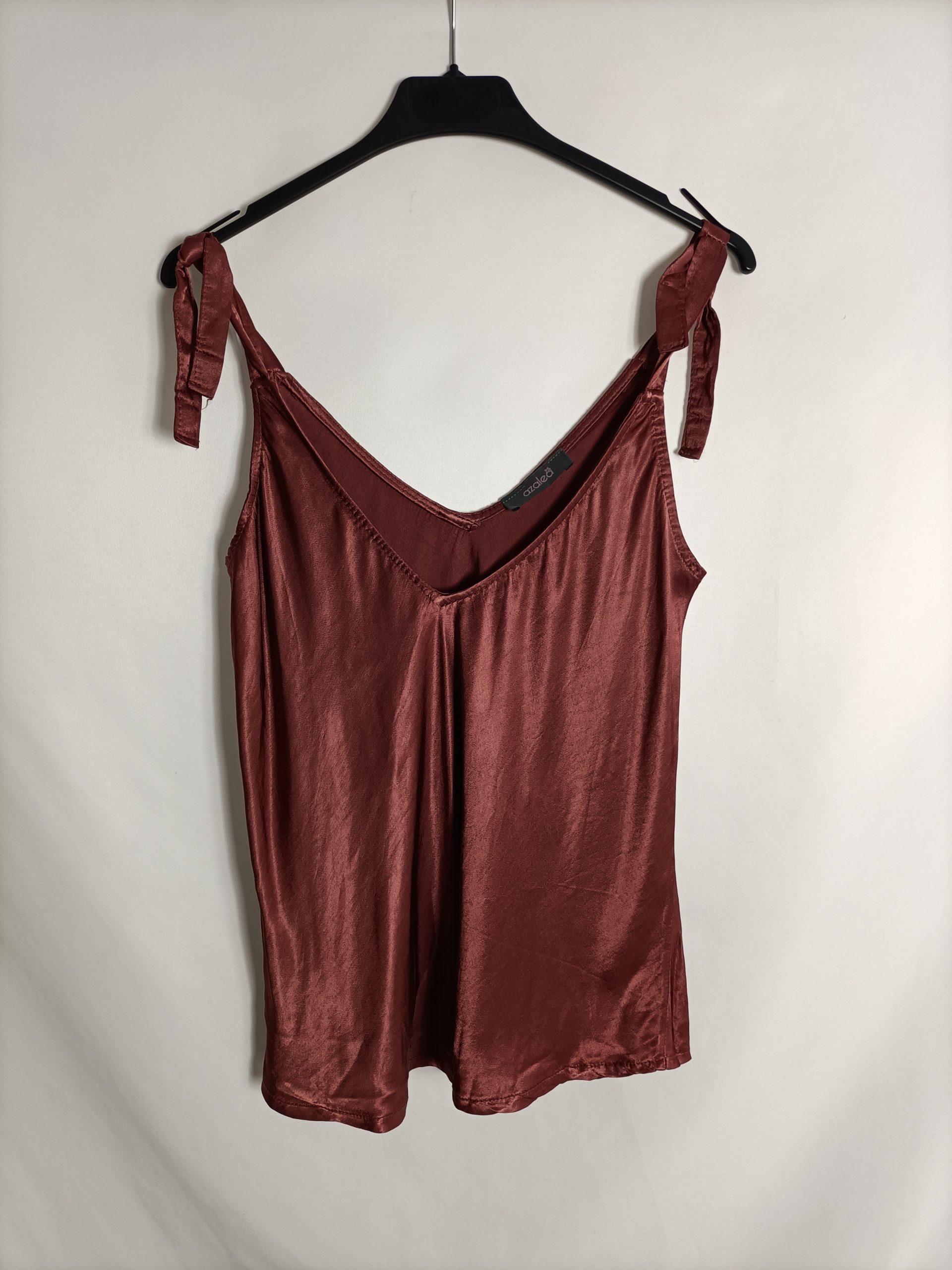 AZALEA.Top burdeos satinado TU(s)