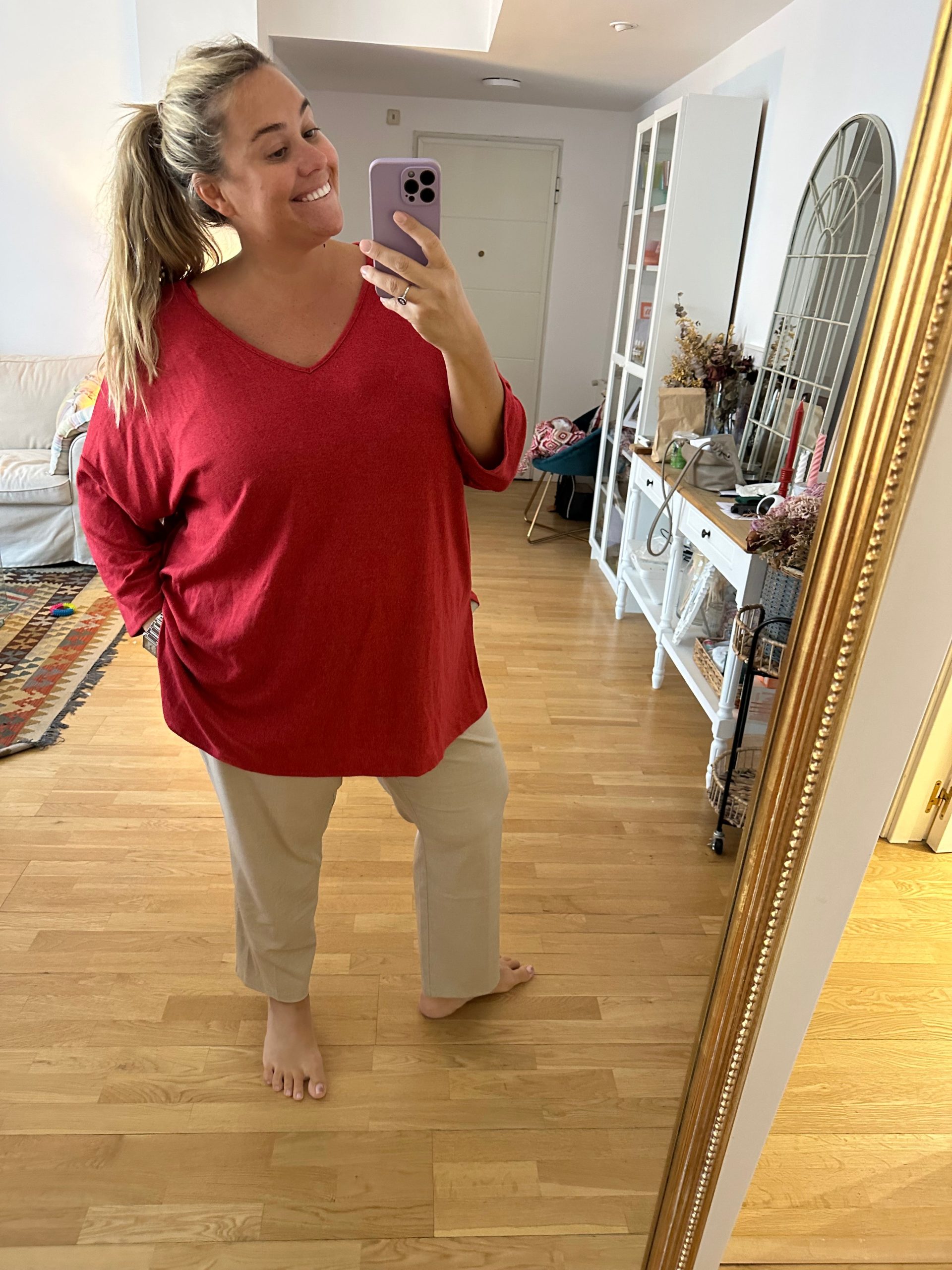 NEW LOOK CURVE. Jersey punto rojo T.54