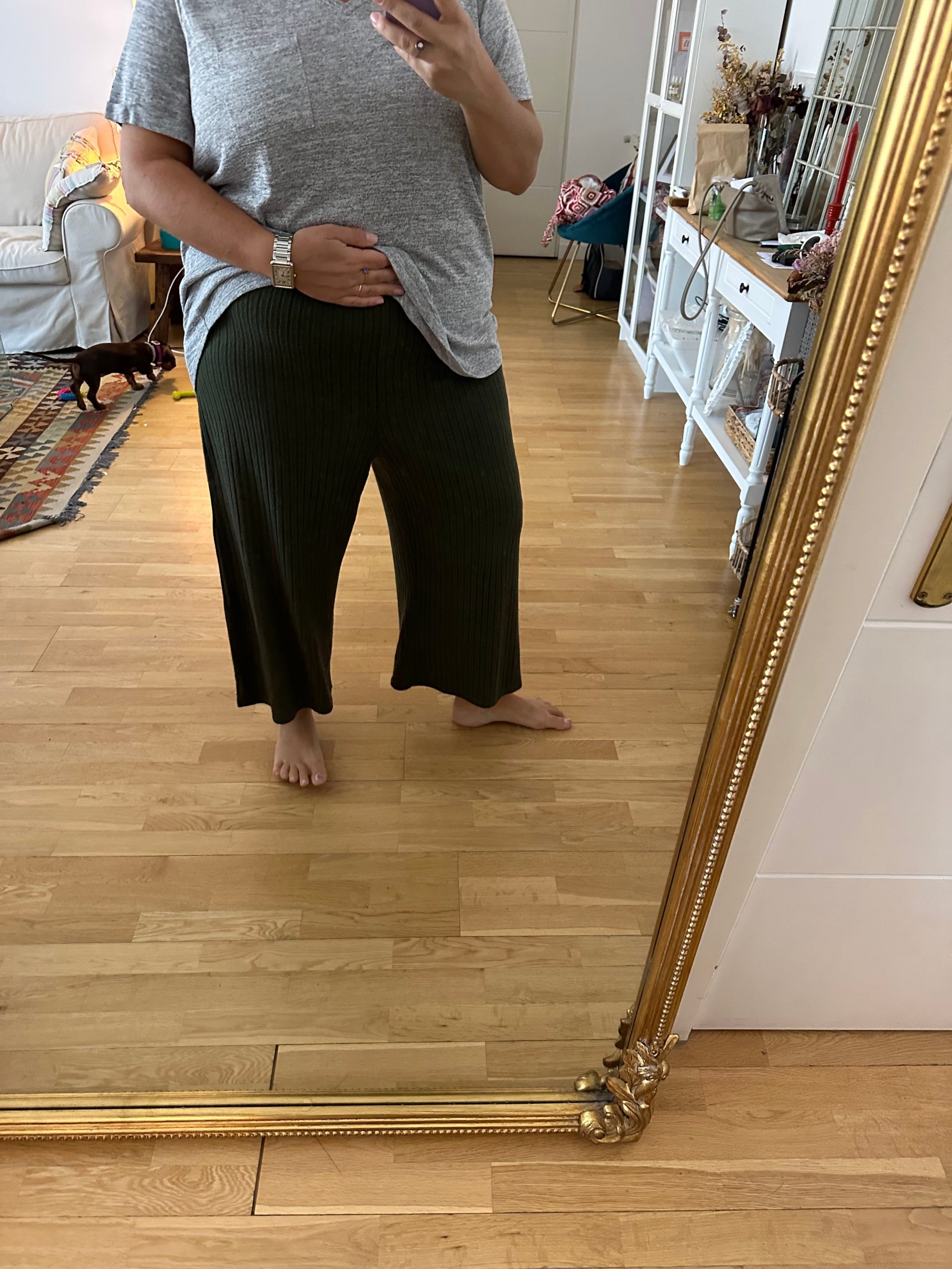 BUGANVILIA. Pantalón negro culotte T.3xl