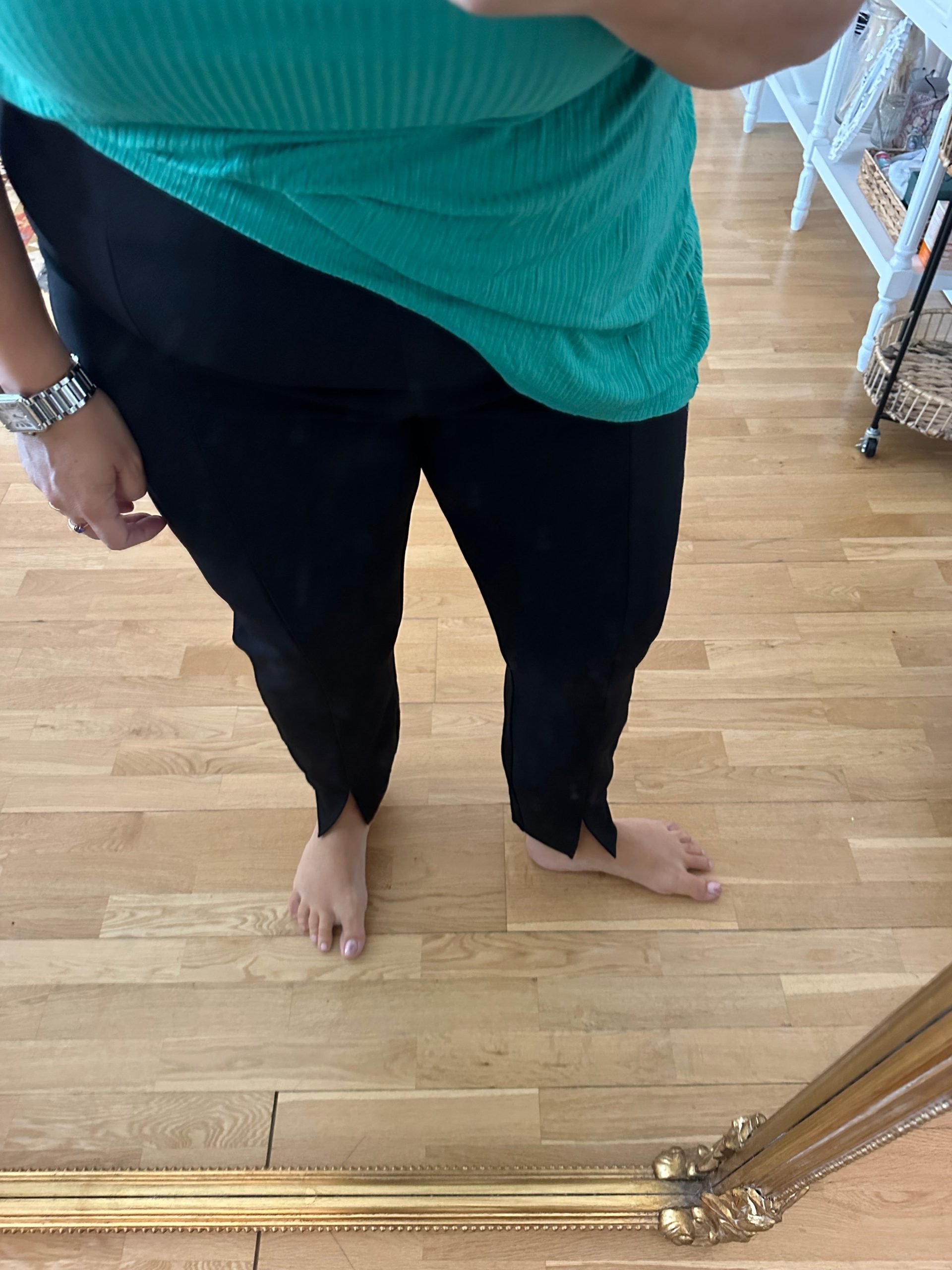 ASOS. Pantalón negro apertura T.54