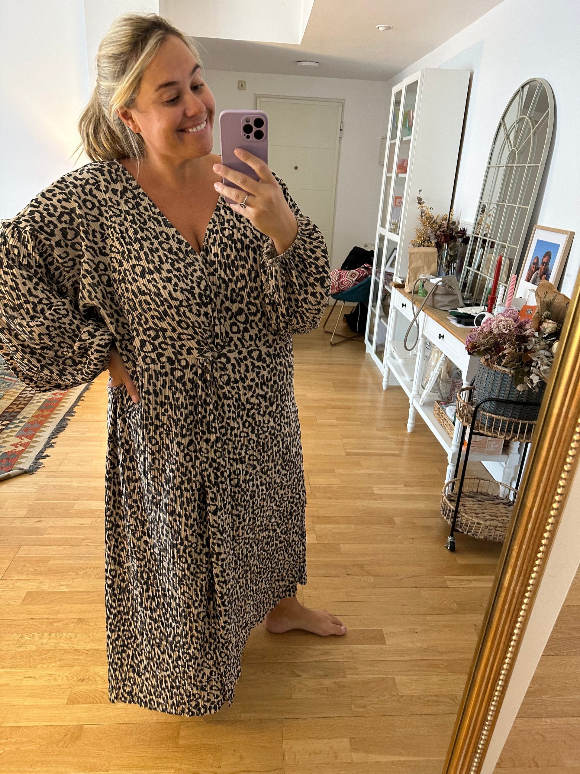 ASOS. Vestido largo print T.54