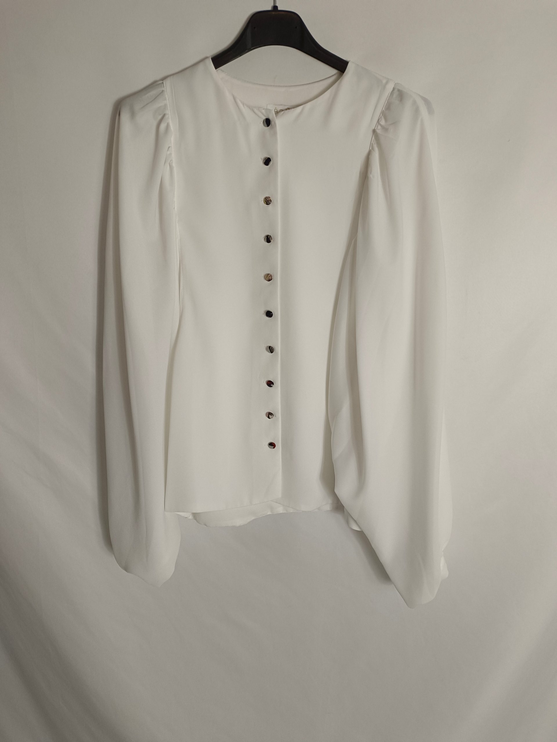 AN&BE. Blusa blancas mangas T.s