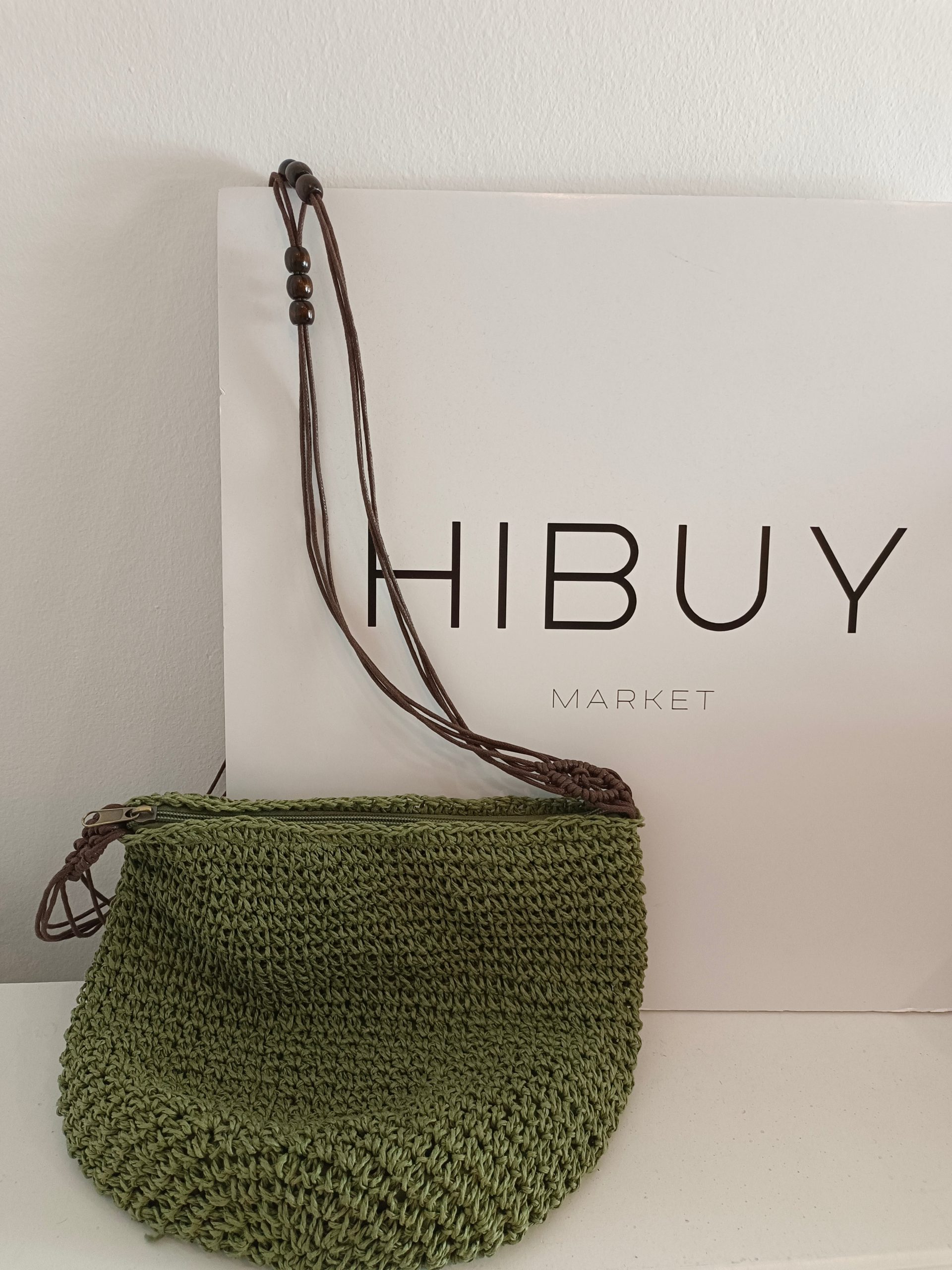 NATURA. Bolso rafia verde