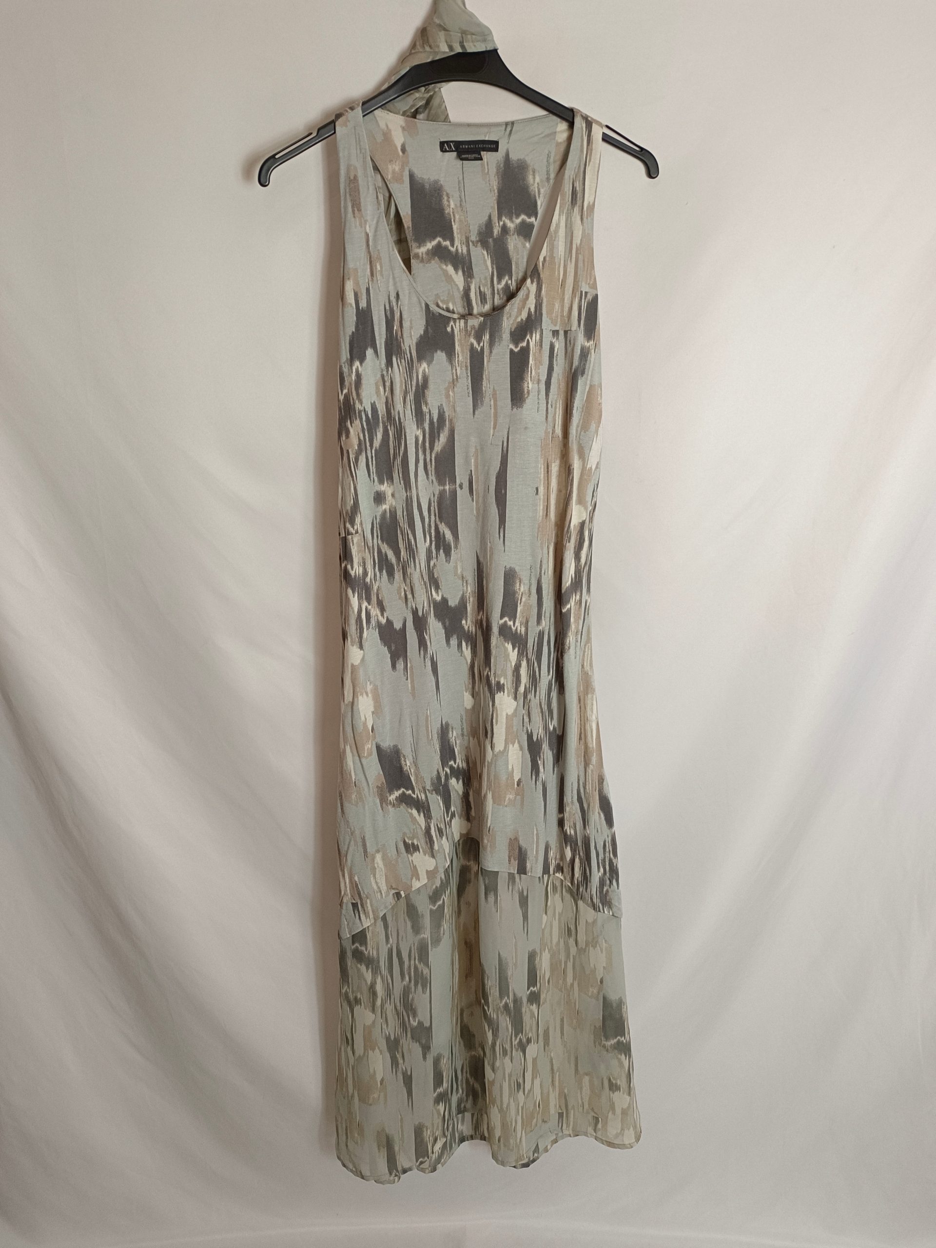 ARMANI EXCHANGE. Vestido gris tie dye T.m