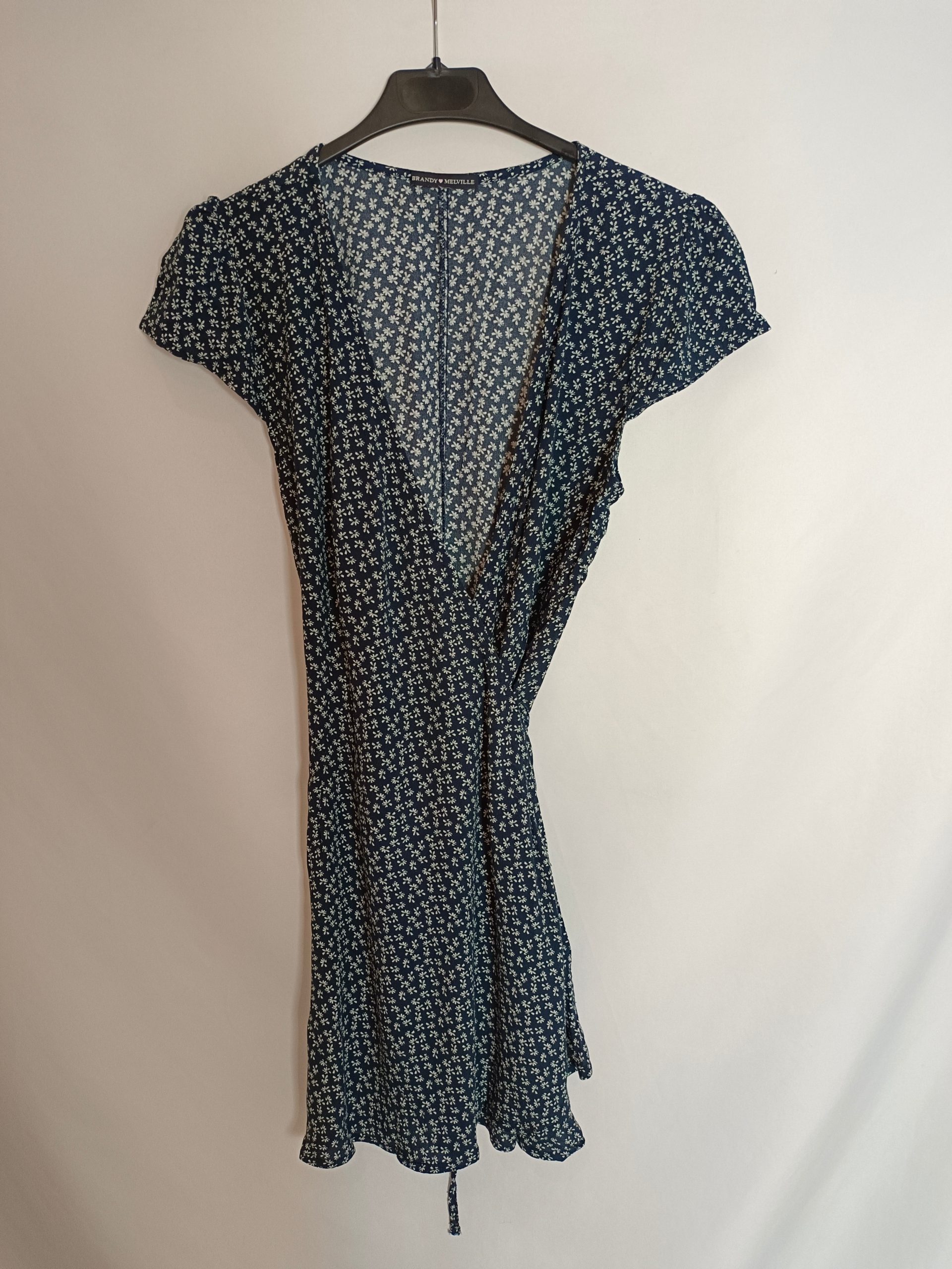 BRANDY MELVILLE. Vestido azul flores T.xs/s