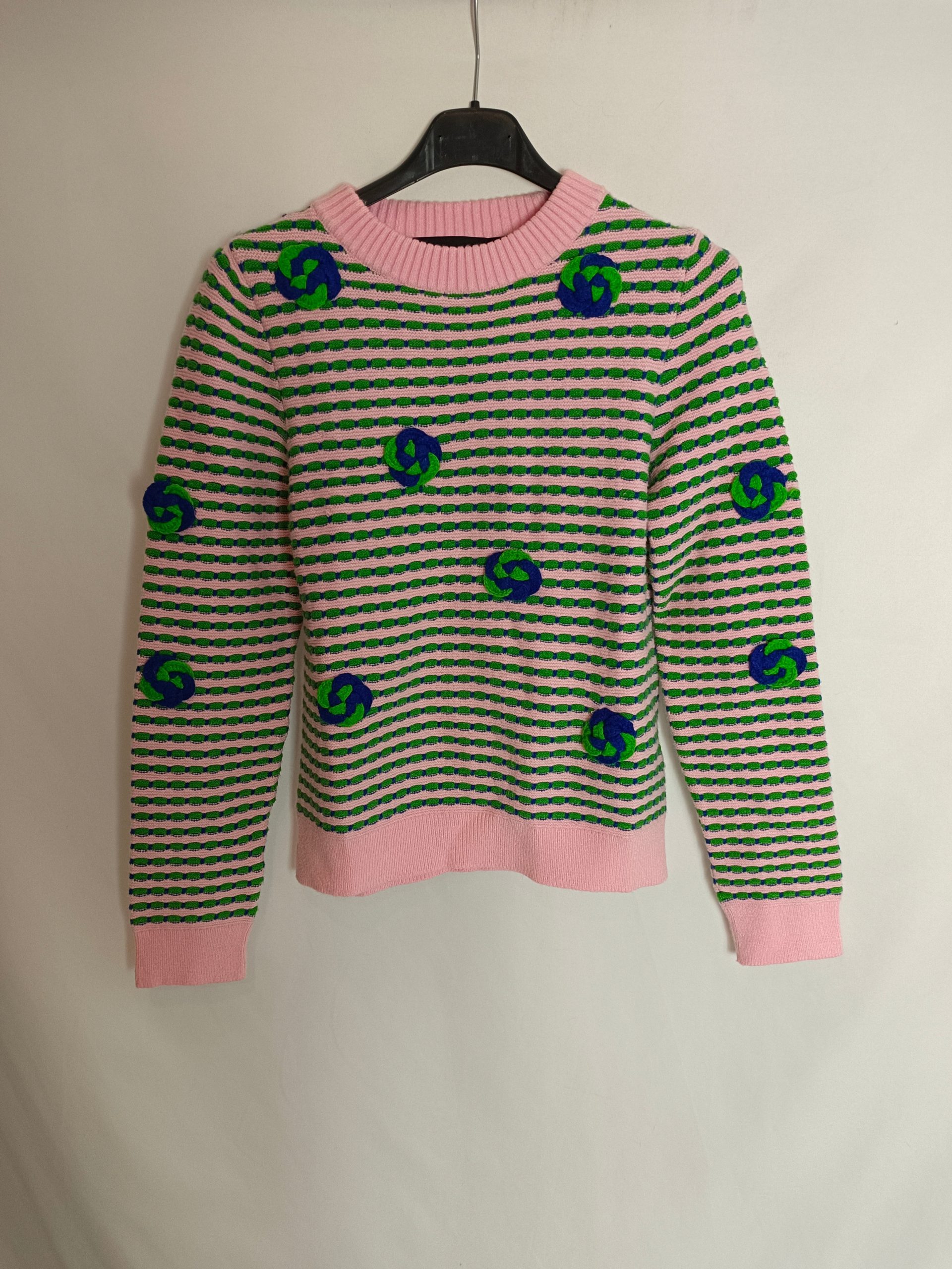 UTERQÜE. Jersey rosa y verde T.s