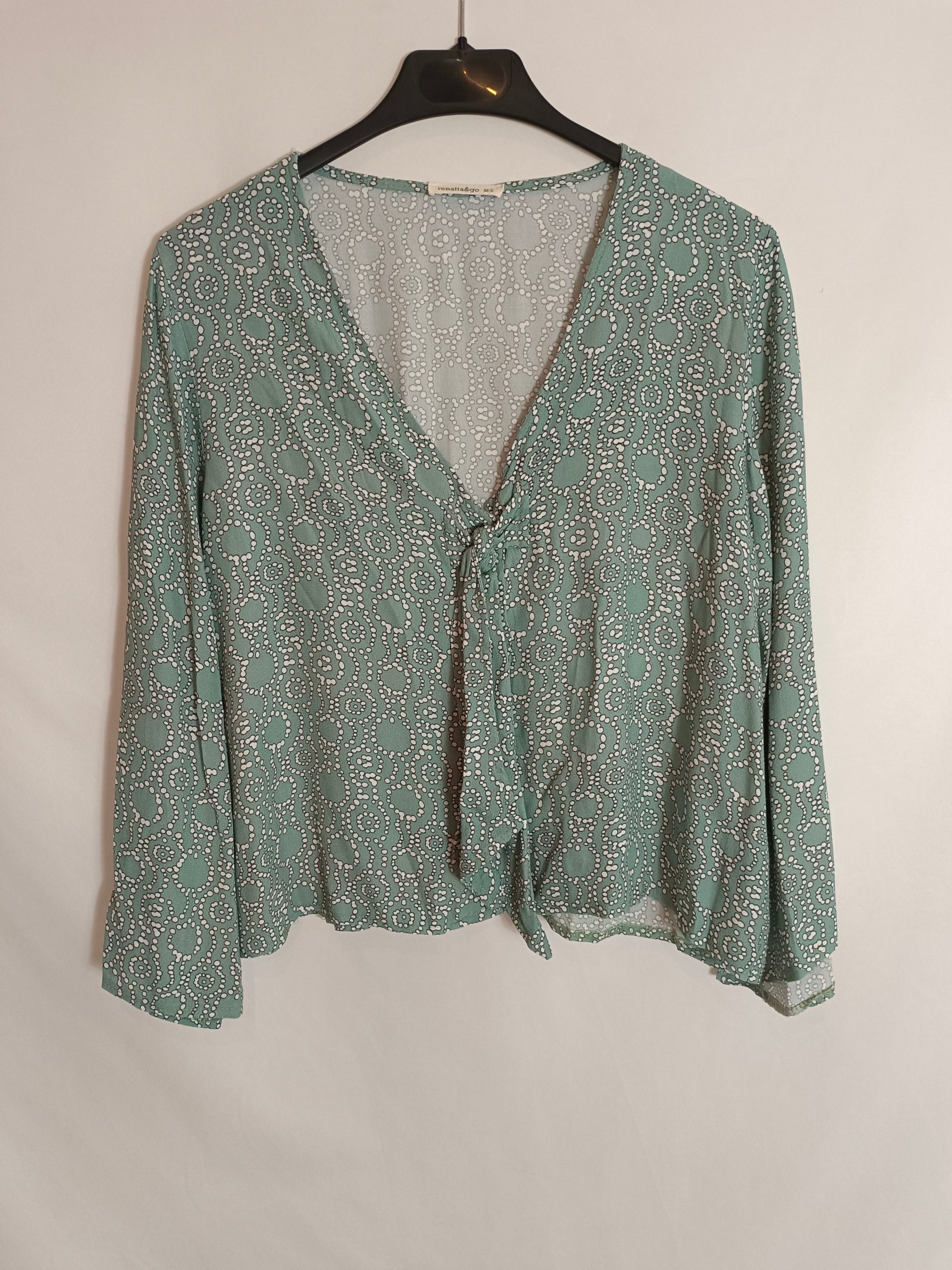 RENATTA&GO. Blusa azul círculos T.m/l