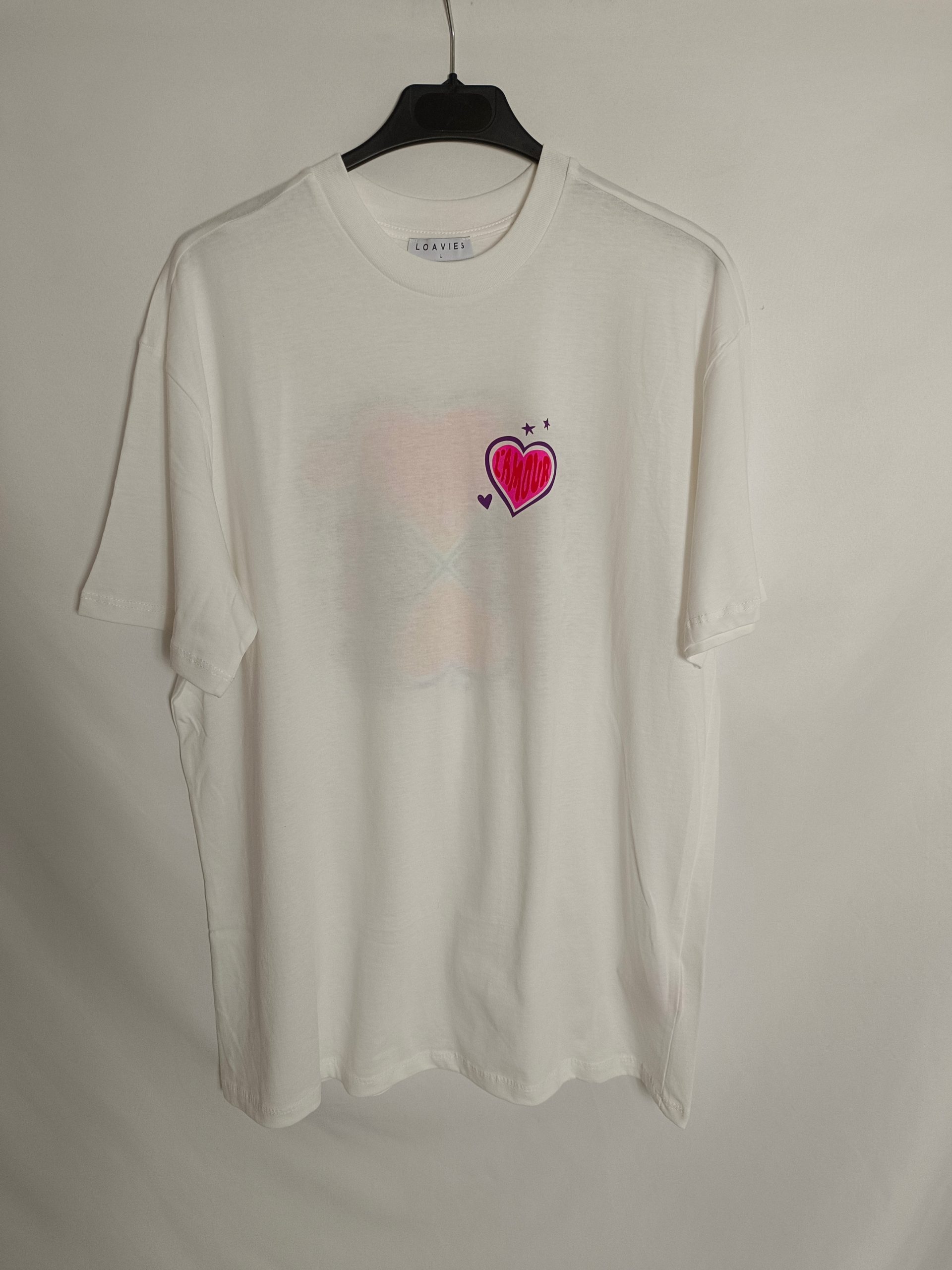 LOAVIES. Camiseta blanca hippie T.l