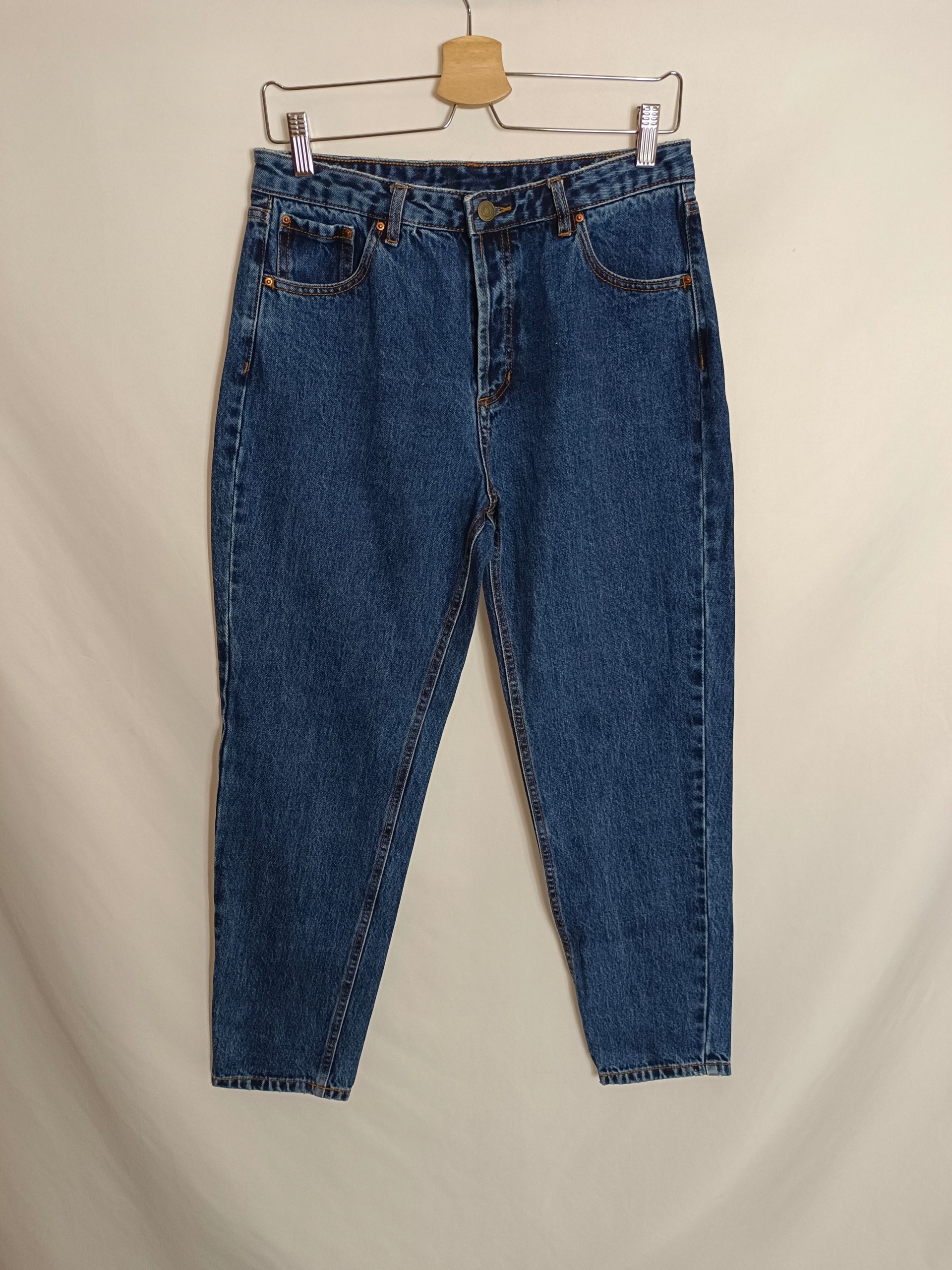 PULL&BEAR.Pantalón denim oscuro T.u(38)