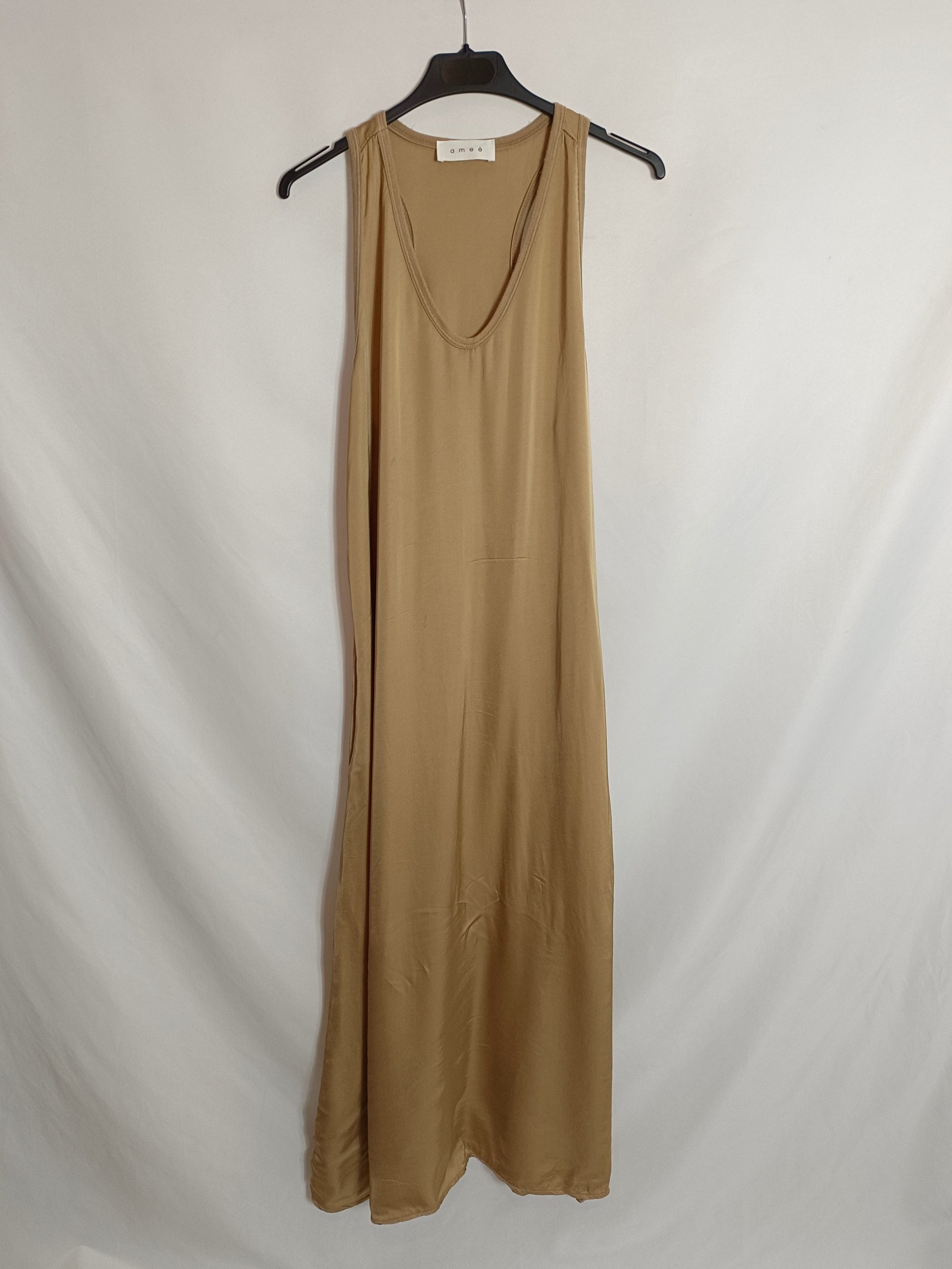 AMEE. Vestido largo camel T.u(s/m)