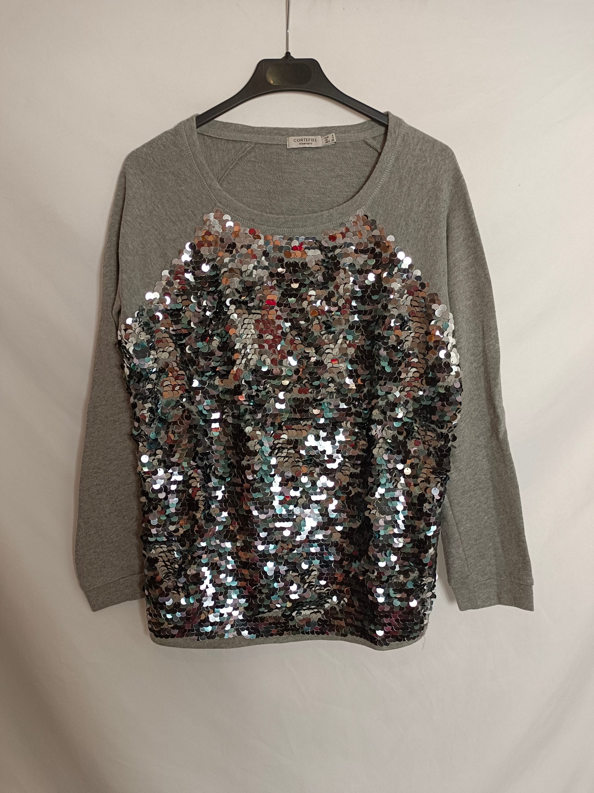 CORTEFIEL. Sudadera lentejuelas T.m