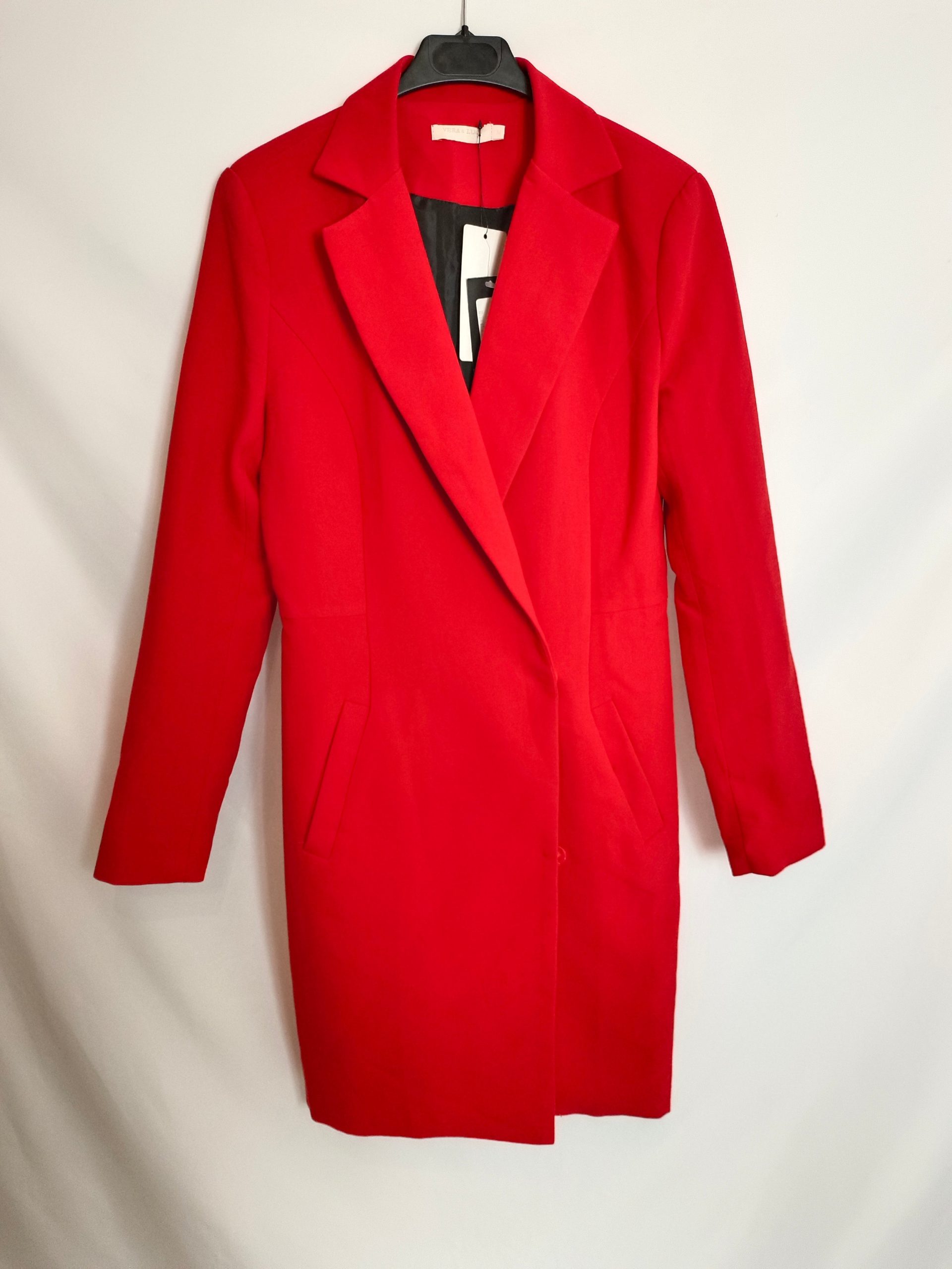 BOOHOO. Abrigo fino rojo T.m