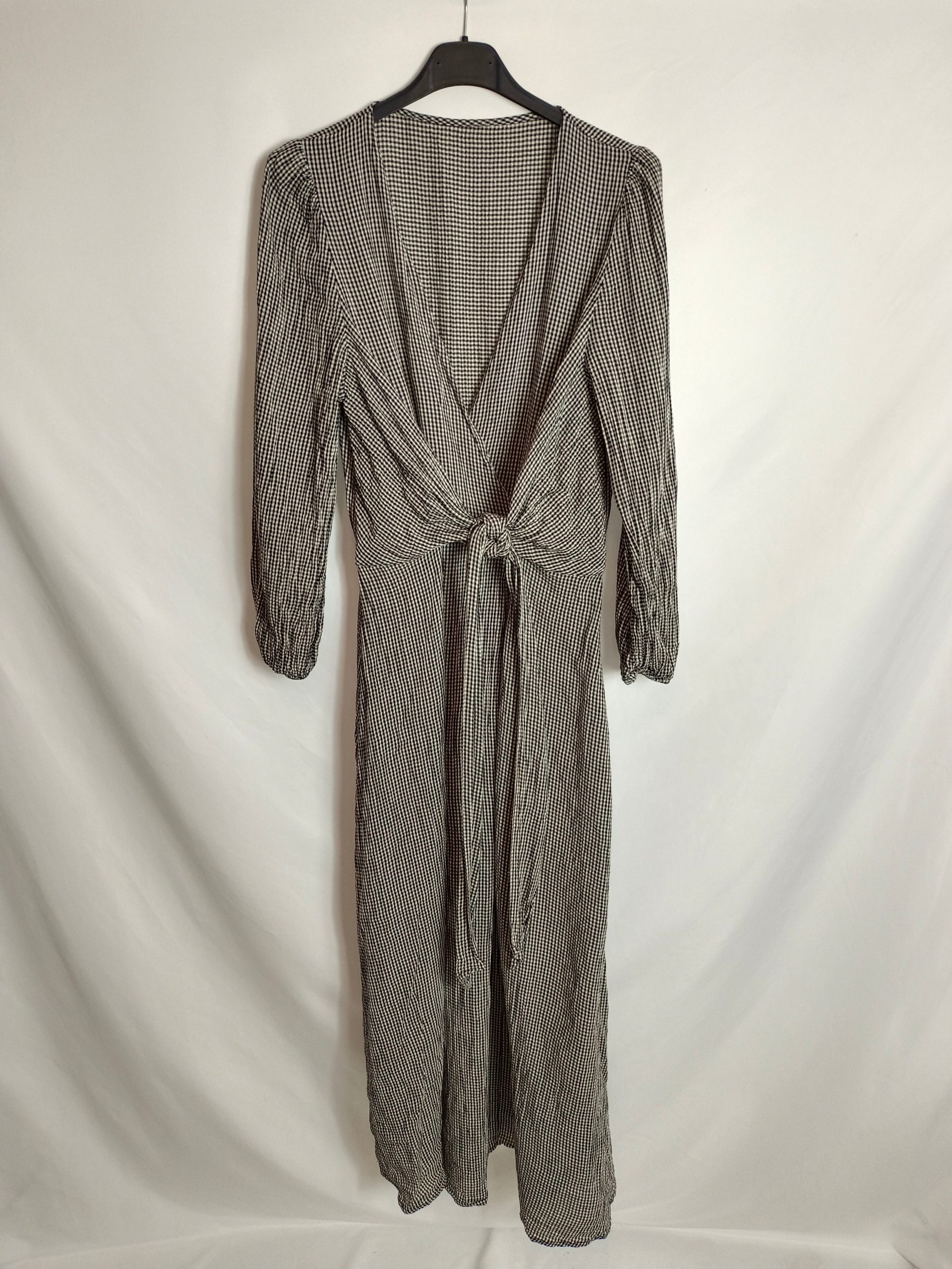 OYSHO. Vestido largo cuadros T.s