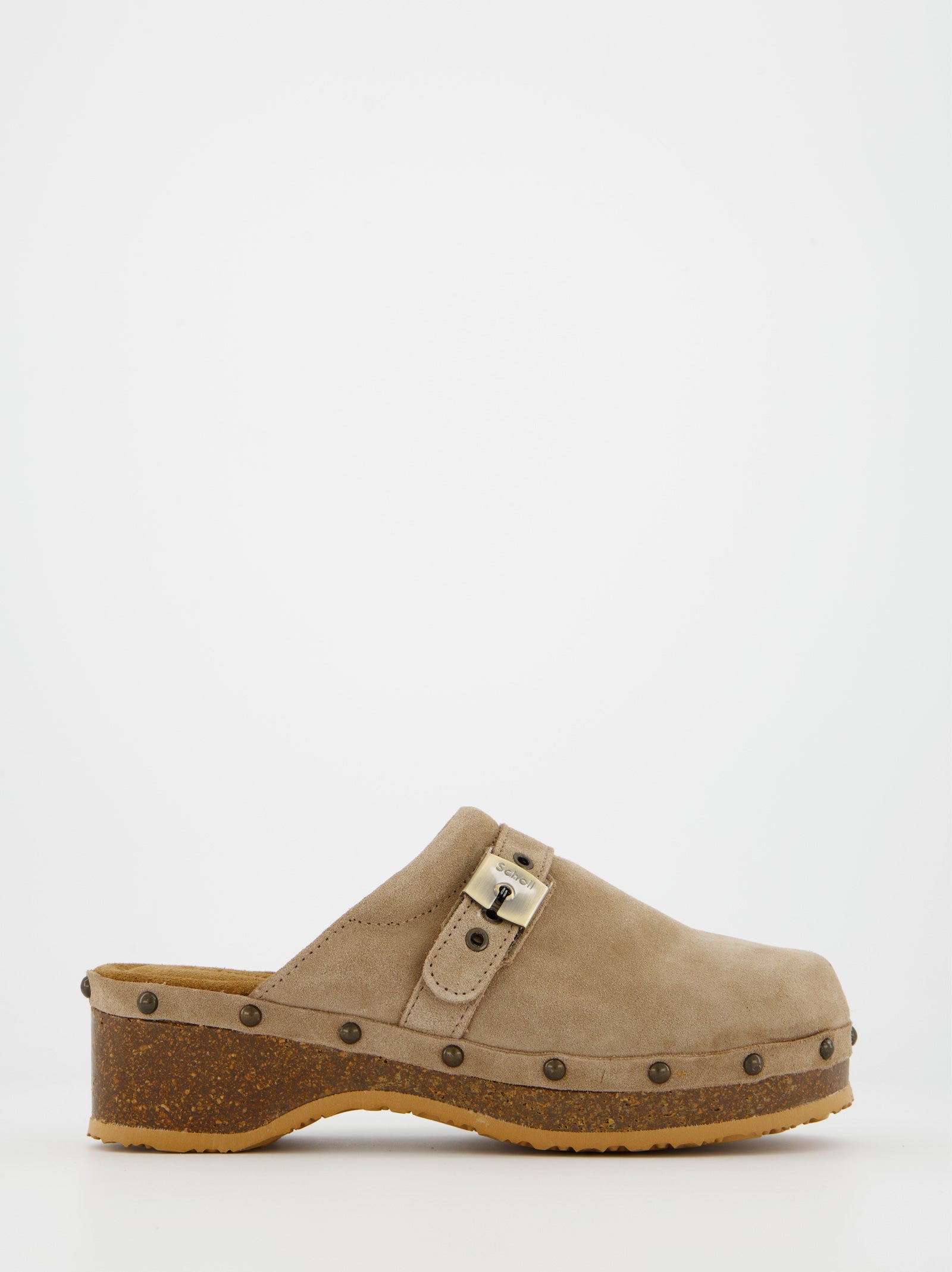 Zuecos de ante con plataforma Scholl Pescura