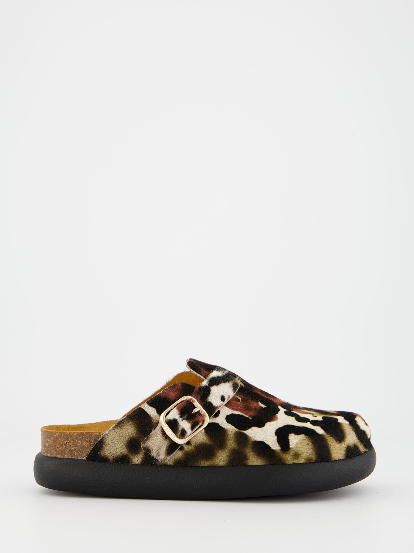 Zuecos de pelo animal print con plataforma Scholl Fae Chuncky