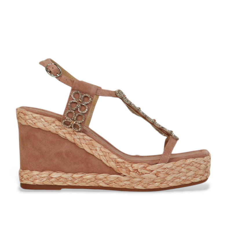 Alma en pena Sandalias de Piel Circulos beige