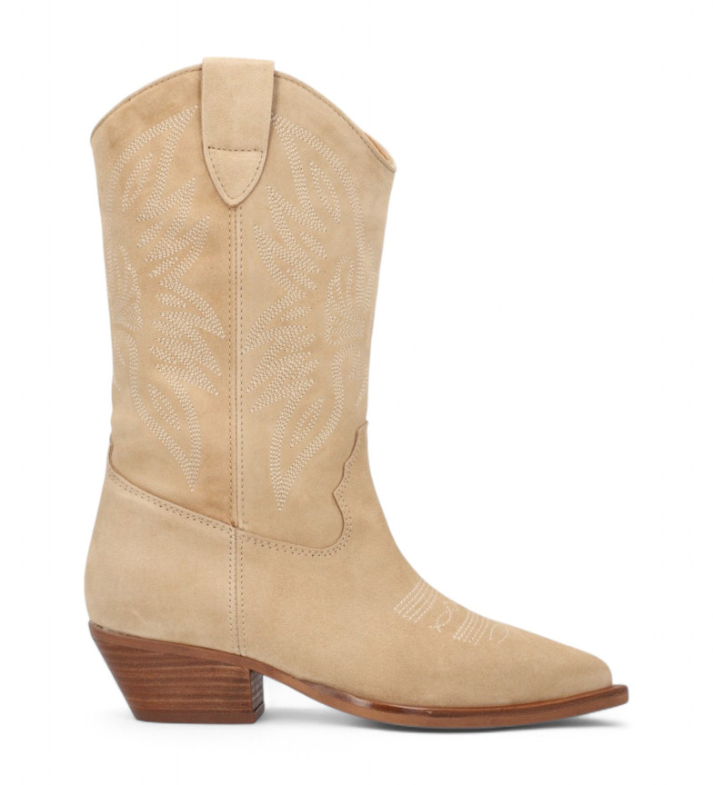Alpe Botas de Piel Western beige