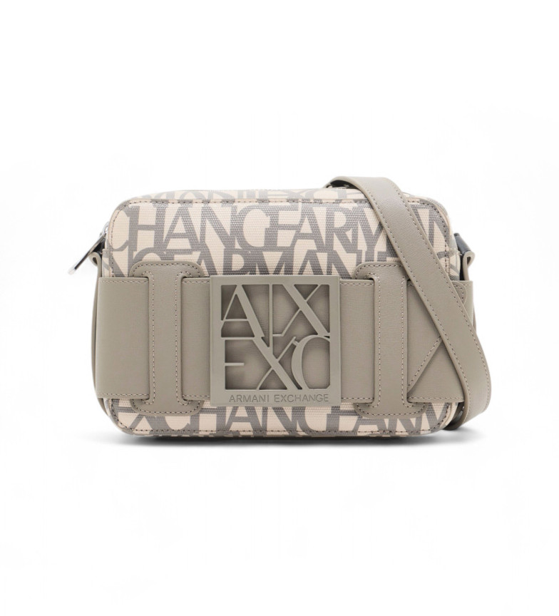 Armani Exchange Bolso porta cámara con detalle en contraste beige