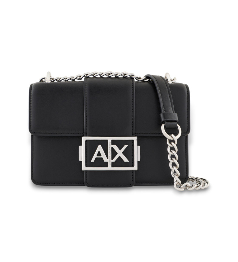 Armani Exchange Bolso Logo Metal negro