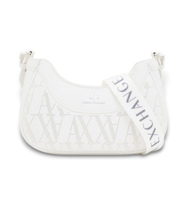 Armani Exchange Bolso bandolera logo blanco
