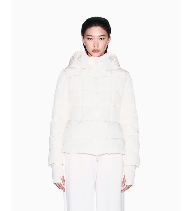 Armani Exchange Abrigo Double blanco roto