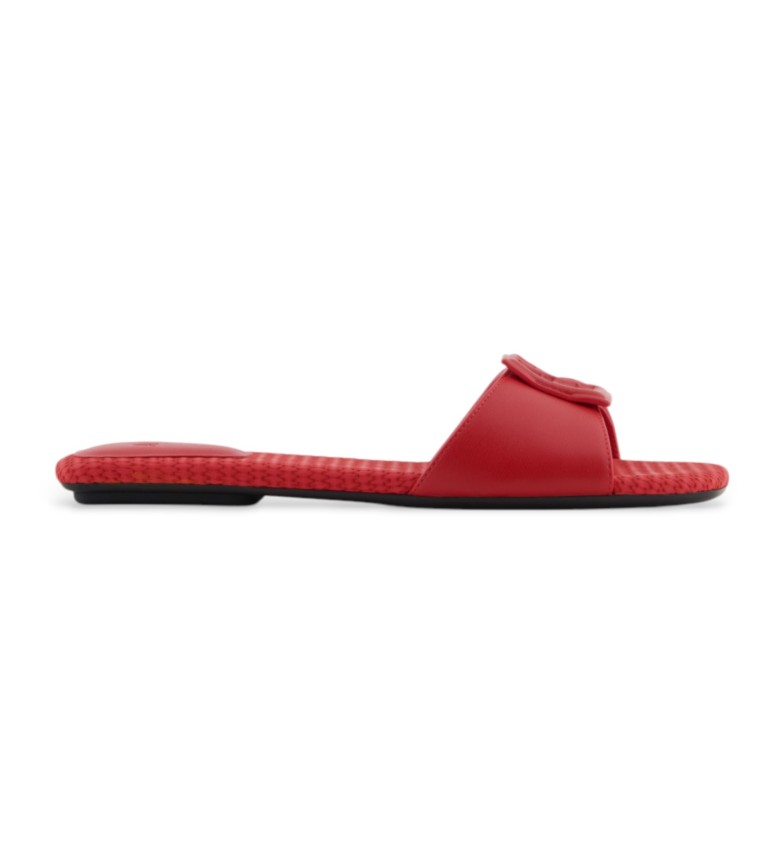 Armani Exchange Sandalias planas rojo