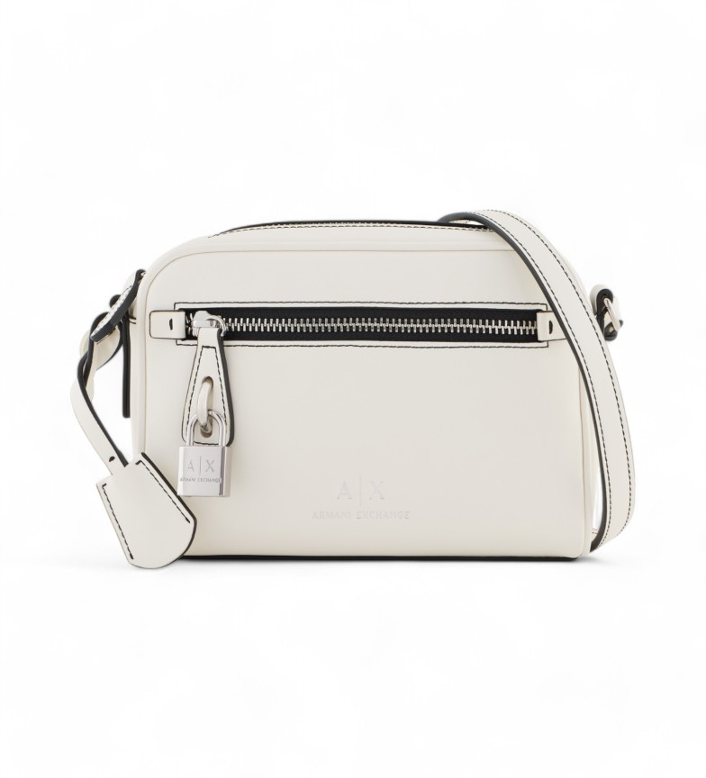 Armani Exchange Bolso bandolera blanco crudo