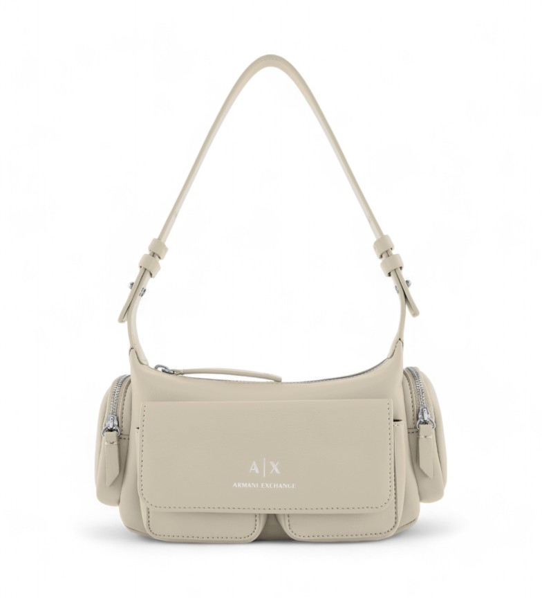 Armani Exchange Bolso Baguette beige