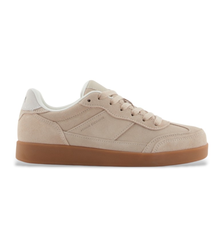 Armani Exchange Zapatillas de piel beige